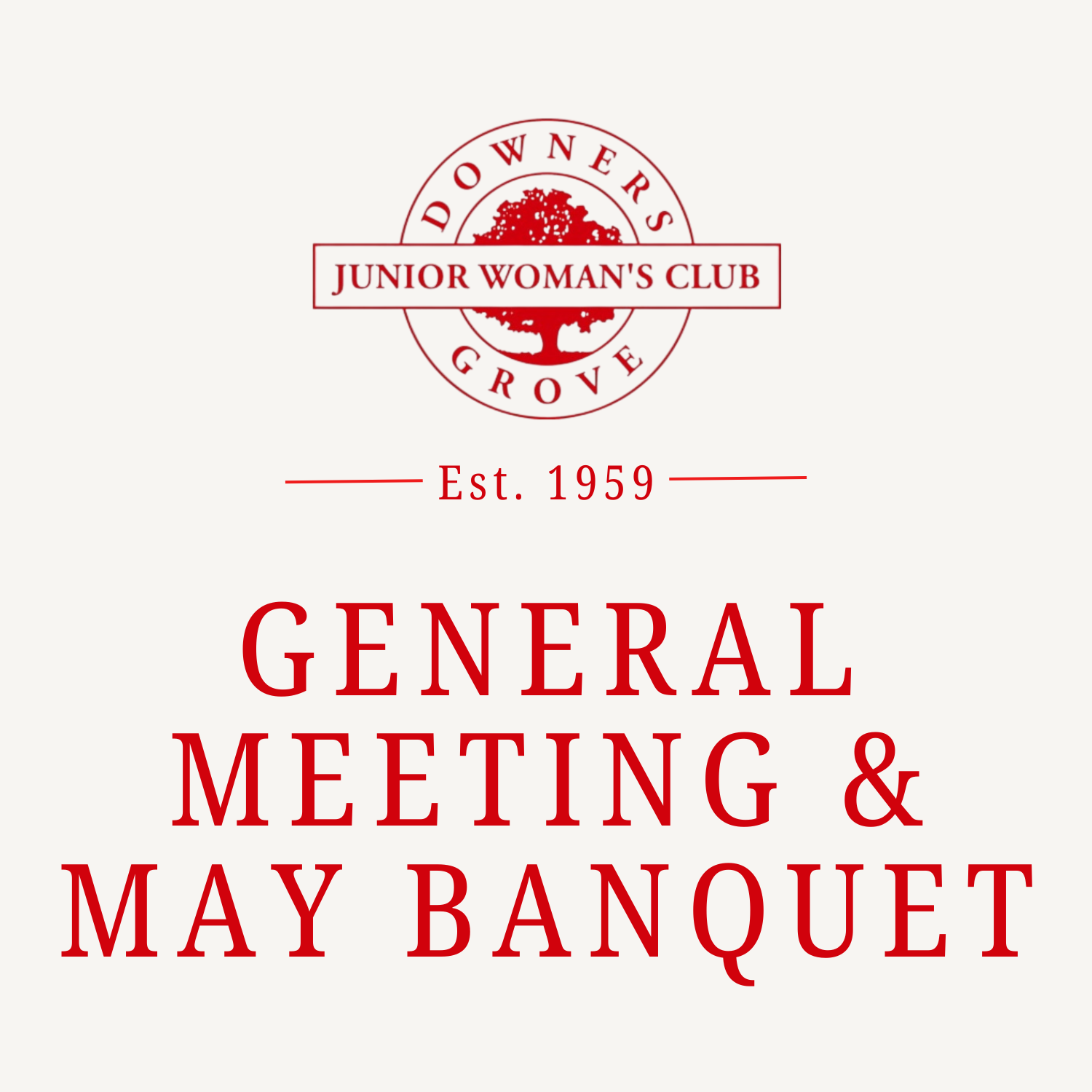 May General Meeting &amp; Banquet