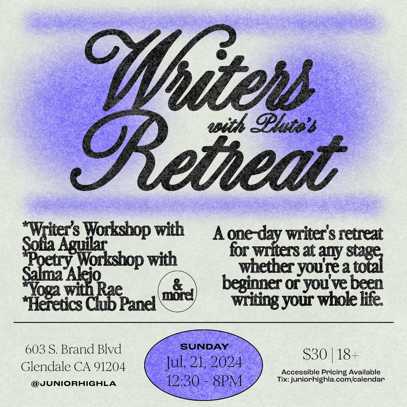 Writer's Retreat with Pluto's