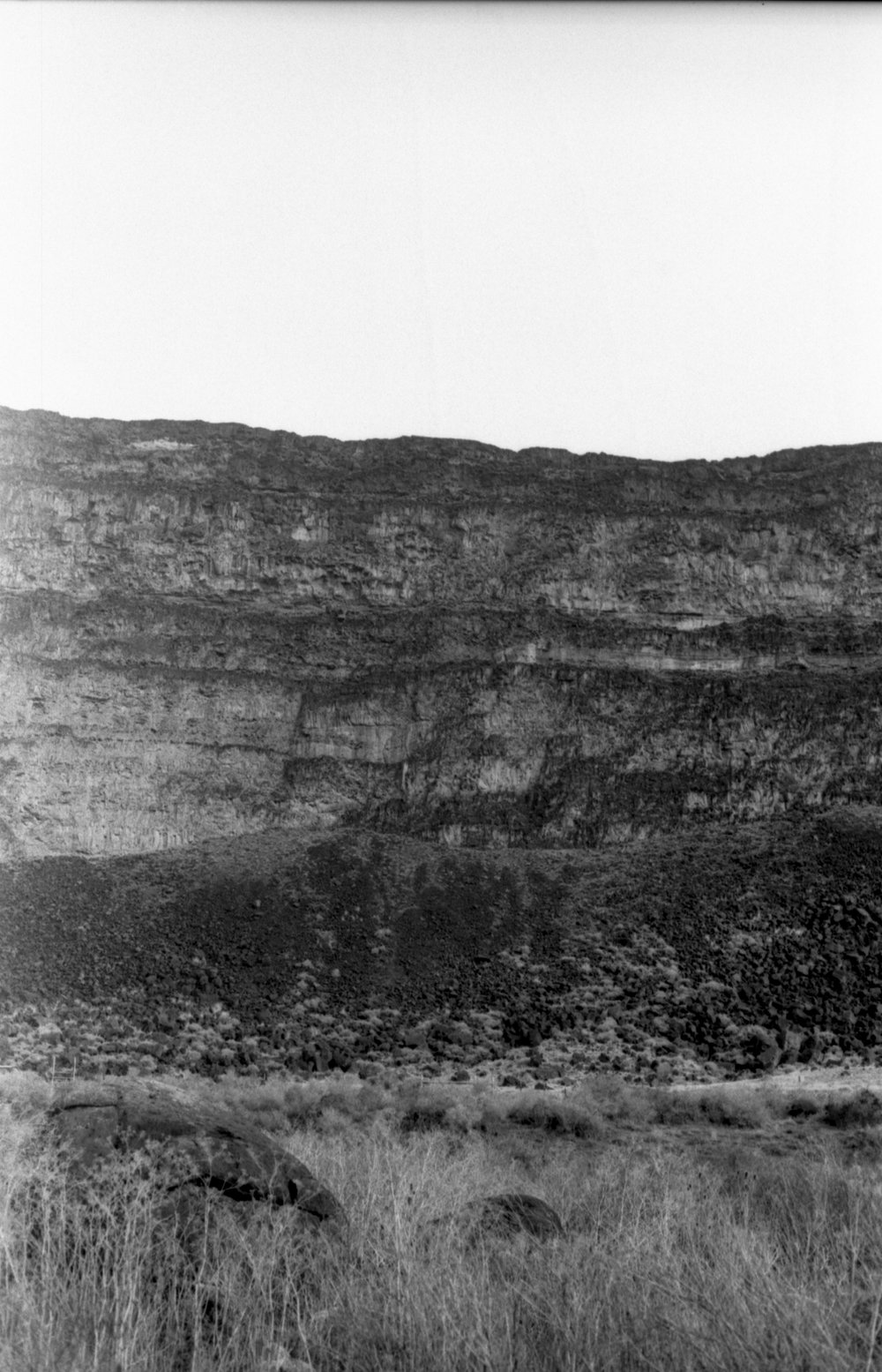 Snake River Canyon Wall. Roll 1, Frame 17, F4, 1/500, January 25, 2024.