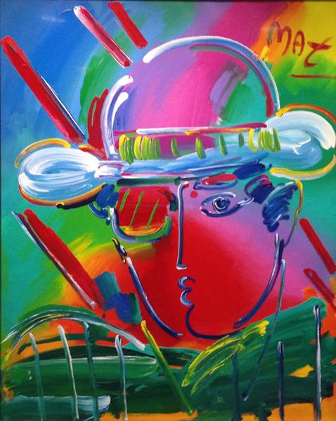 Zero Man - Peter Max acrylic on Canvas