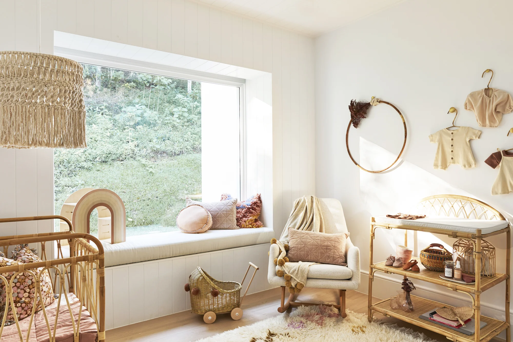 wicker rocking chair nursery