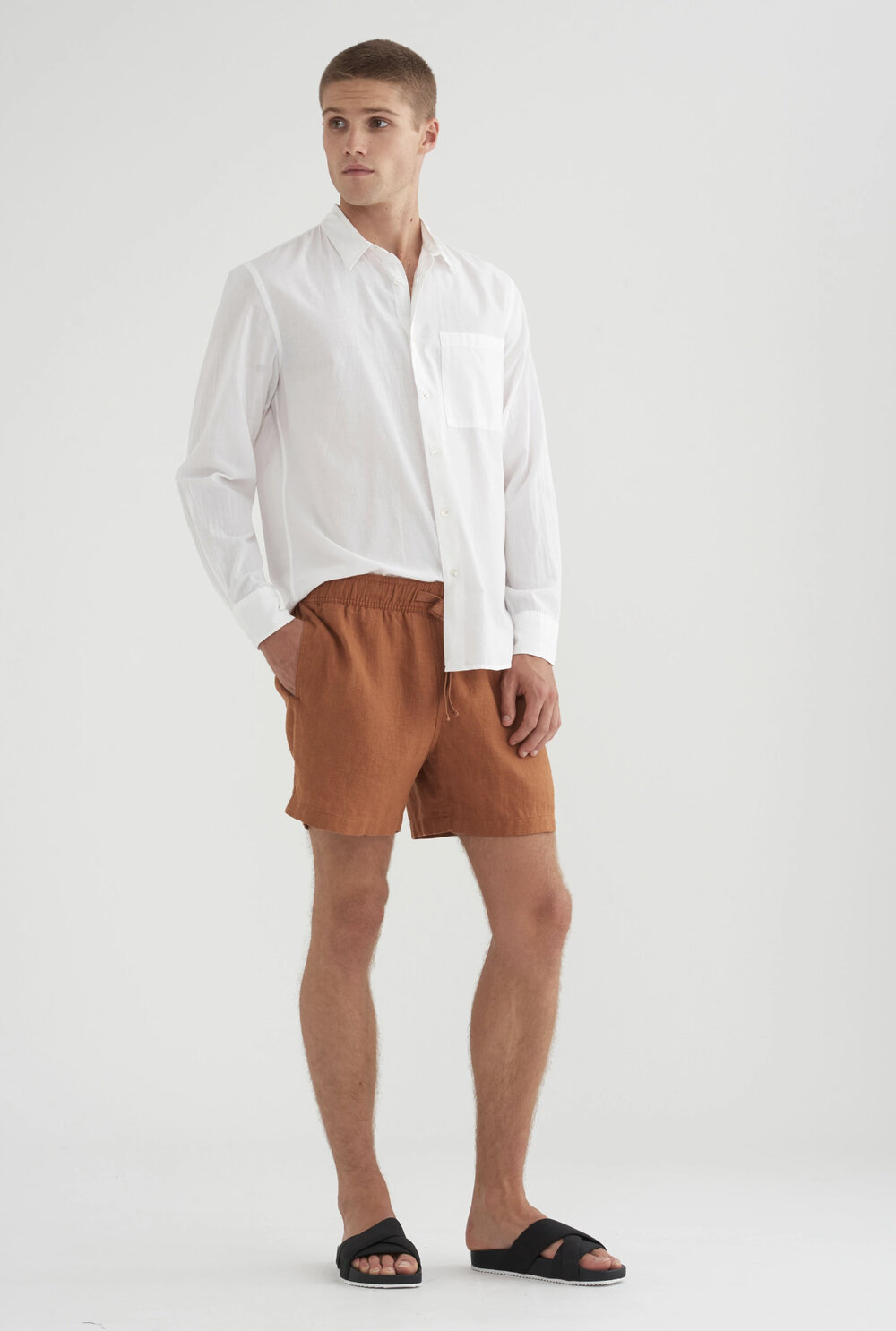 VENROY LINEN SHORTS