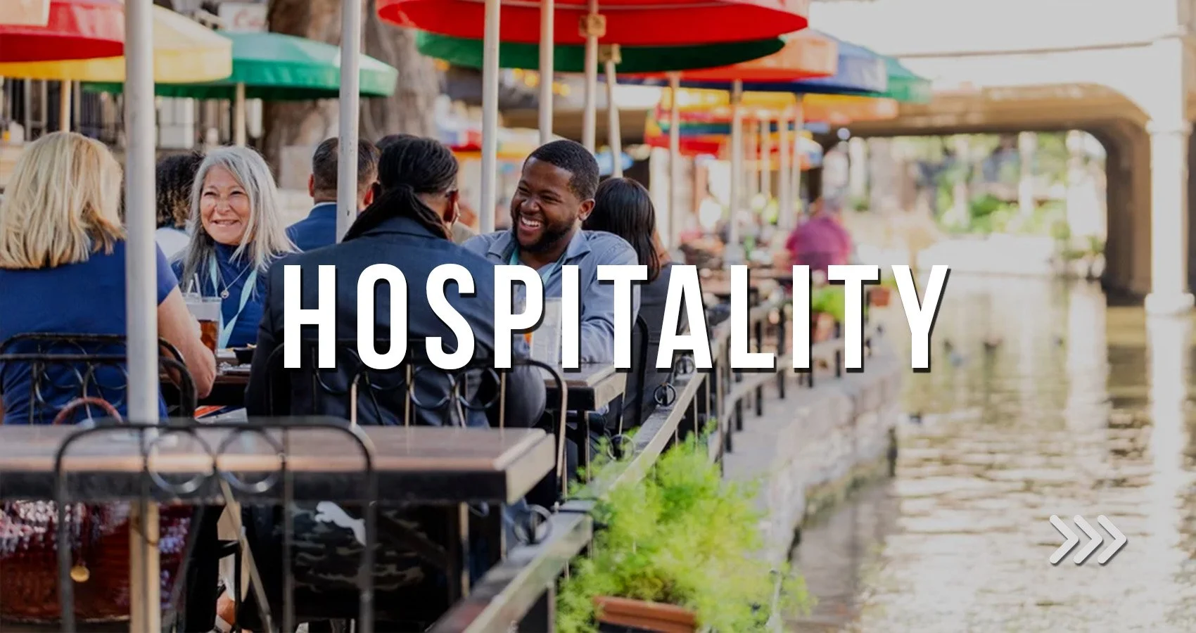 Hospitality photography portfolio featuring outdoor dining and restaurant content.