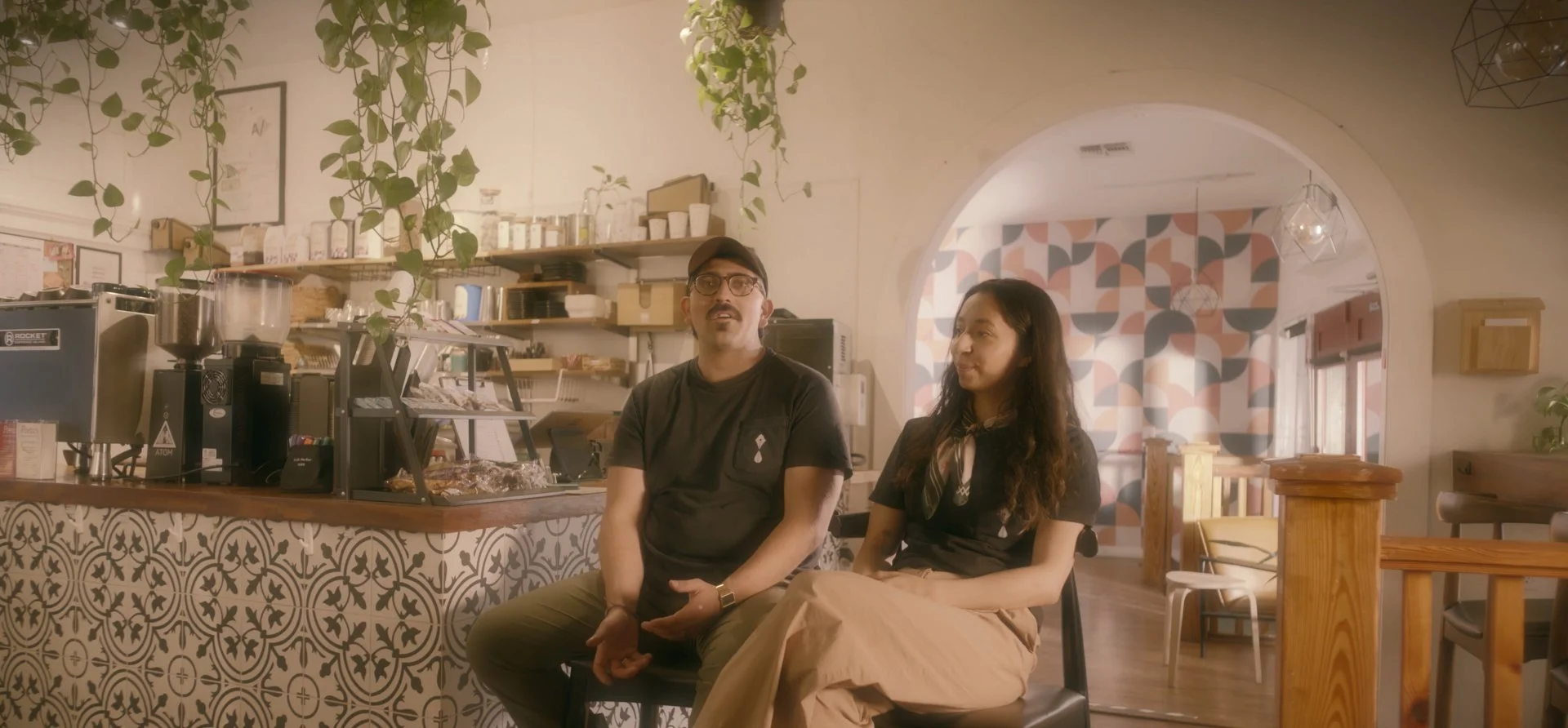 Owners Brenda and Jorge being interviewed