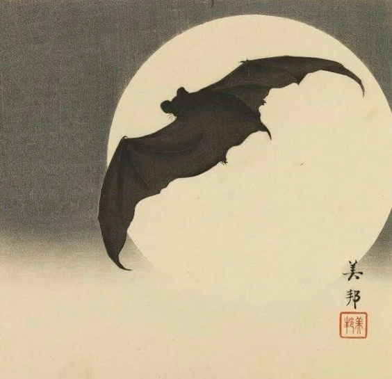 Bat Before the Moon, 1910, Biho Takashi