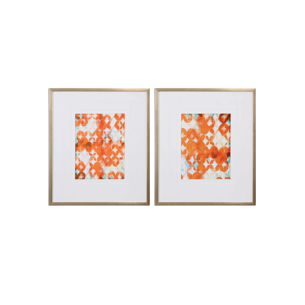 Постер Overlapping Teal And Orange комплект из 2 шт.