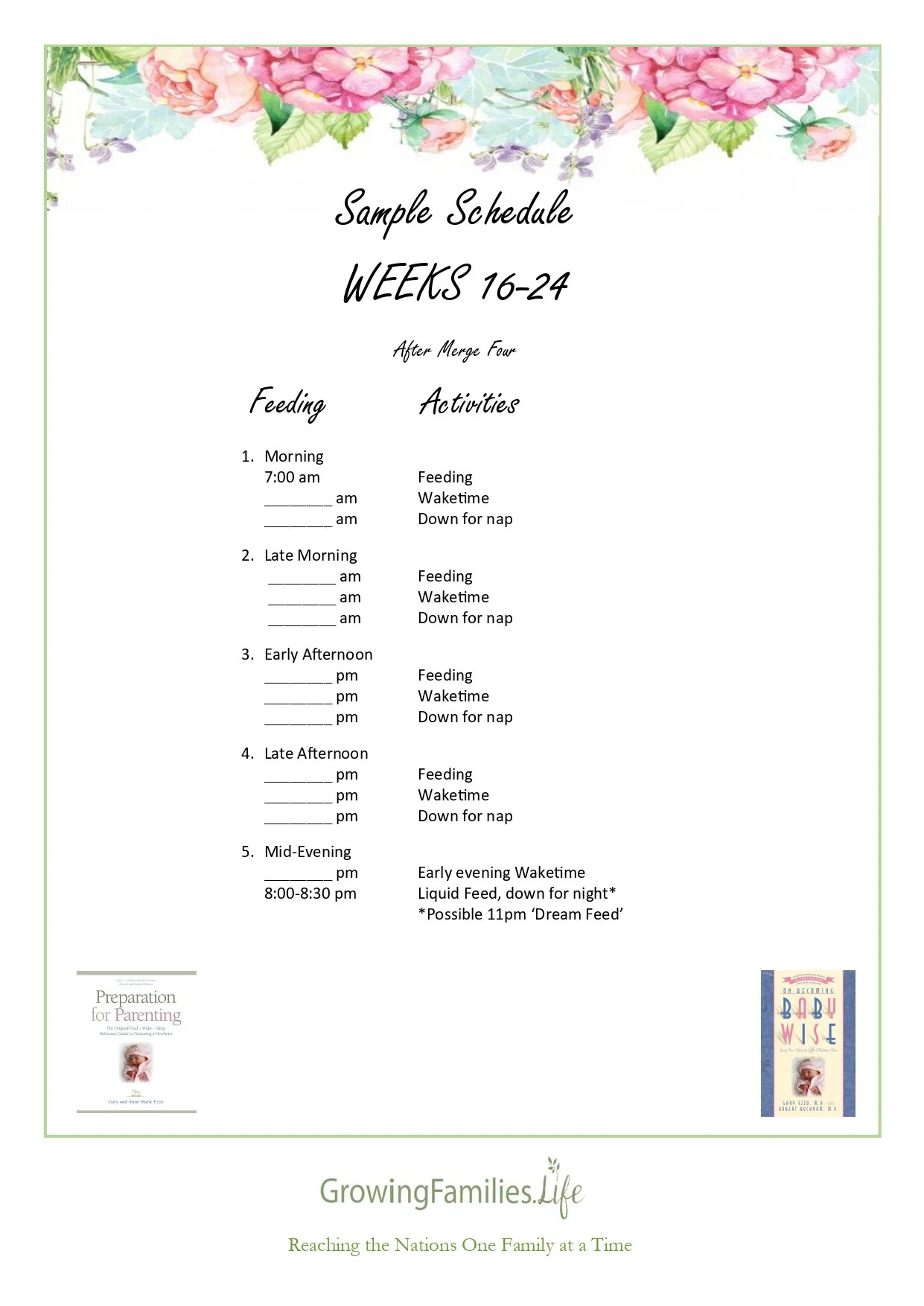 Weekly Program Baby Resources - Prep for Parenting — GrowingFamilies.Life