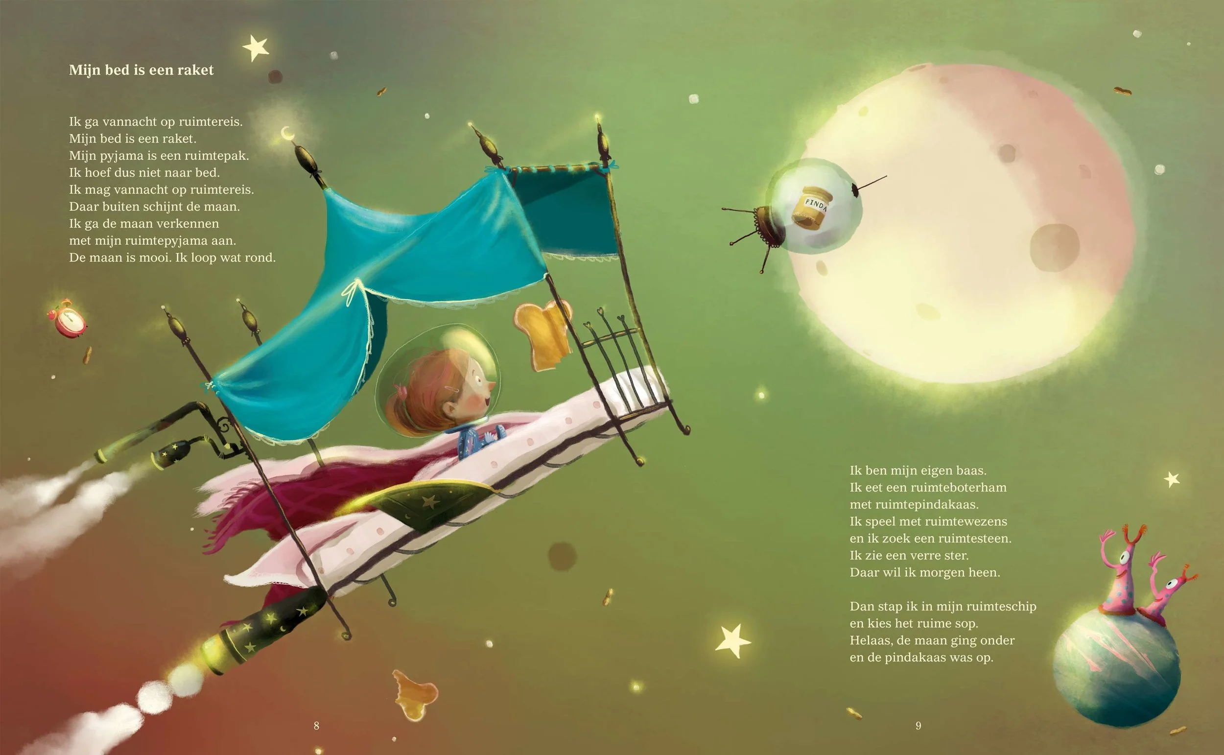 Mijn bed is een raket | Spread uit Muziek in de pannen | Bette Westera &amp; Job van Gelder ©