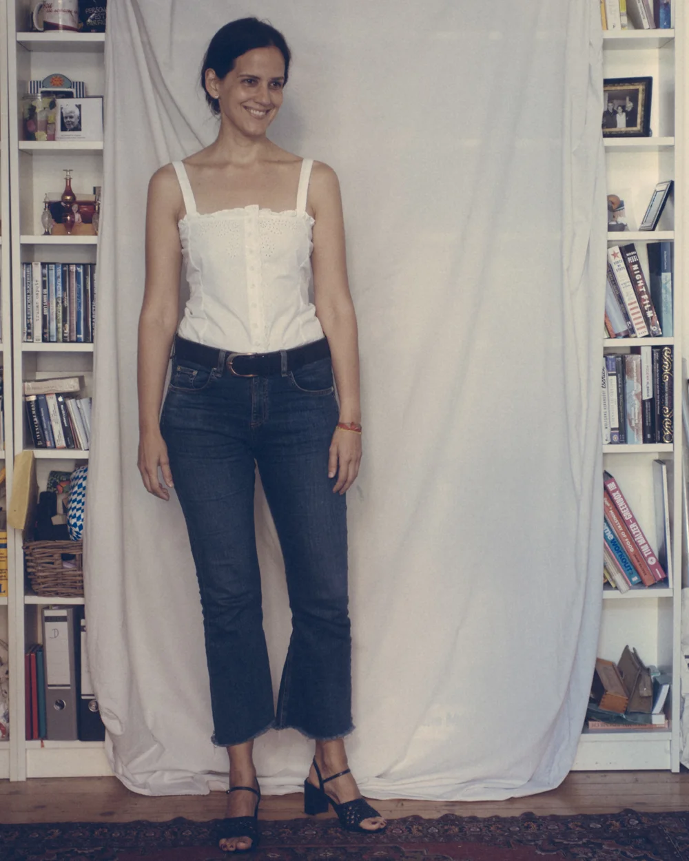 Top by Rouje, denim by Rag & Bone
