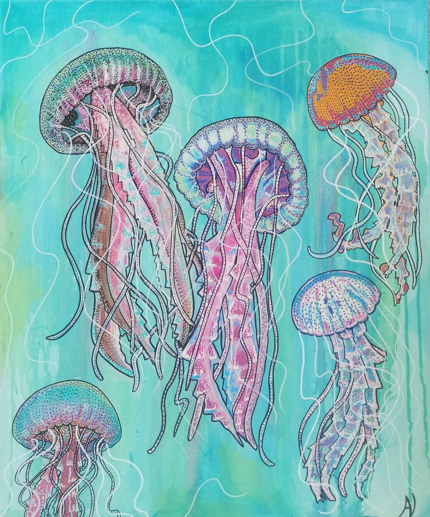 Jellies!

It's ironic that one of my least favourite things to deal with when I'm diving is one of my absolute favourite things to draw and paint 😅

I think I'm going to do a series of jelly prints this coming week... Let me know if you would be int