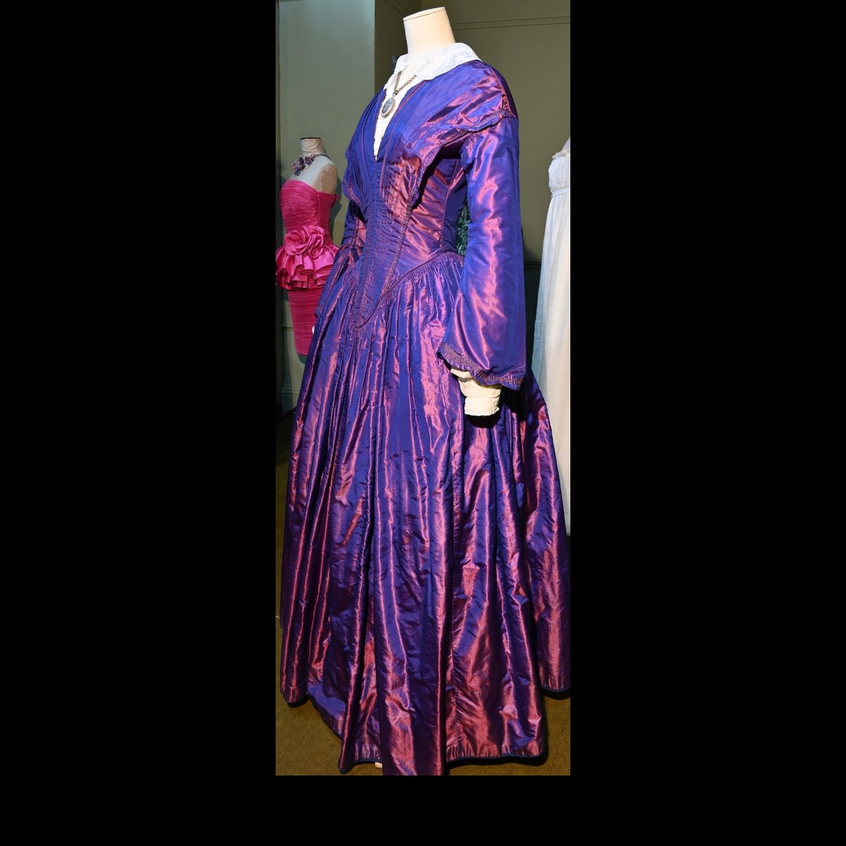 c.1850 Purple wedding gown