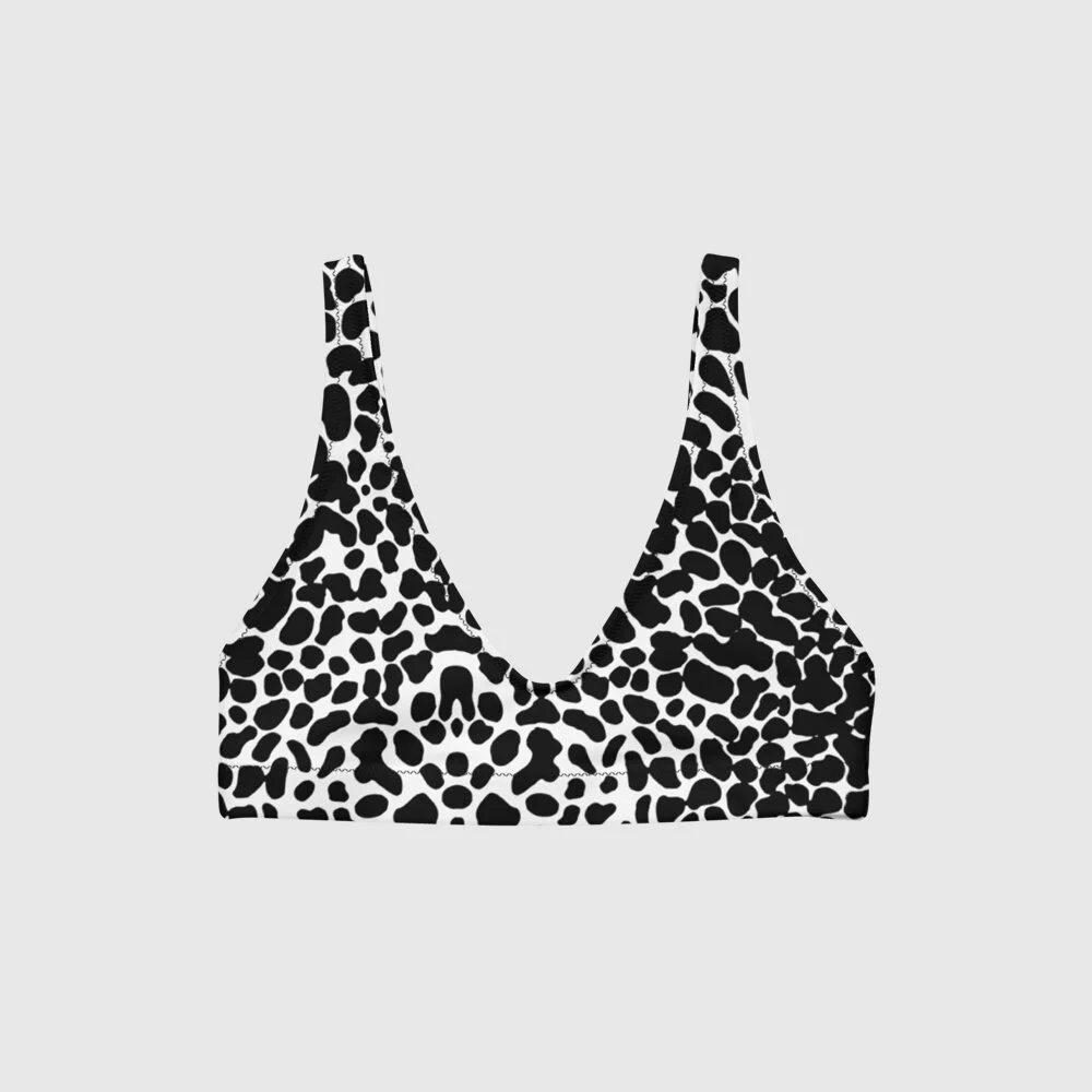 LOVE STAR LEOPARD RECYCLED BIKNI TOP