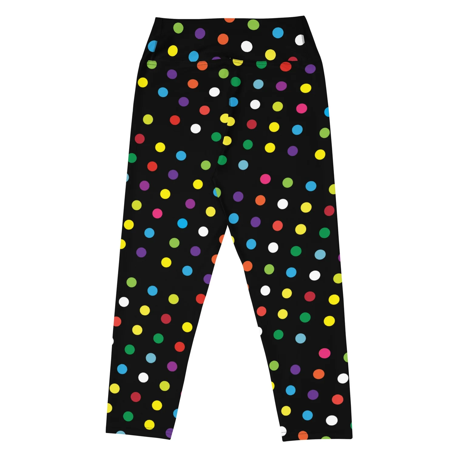 RAINBOW OVERSIZED POLKA DOT CAPRI LEGGINGS — FOR THE LOVE OF ROCKSTARS