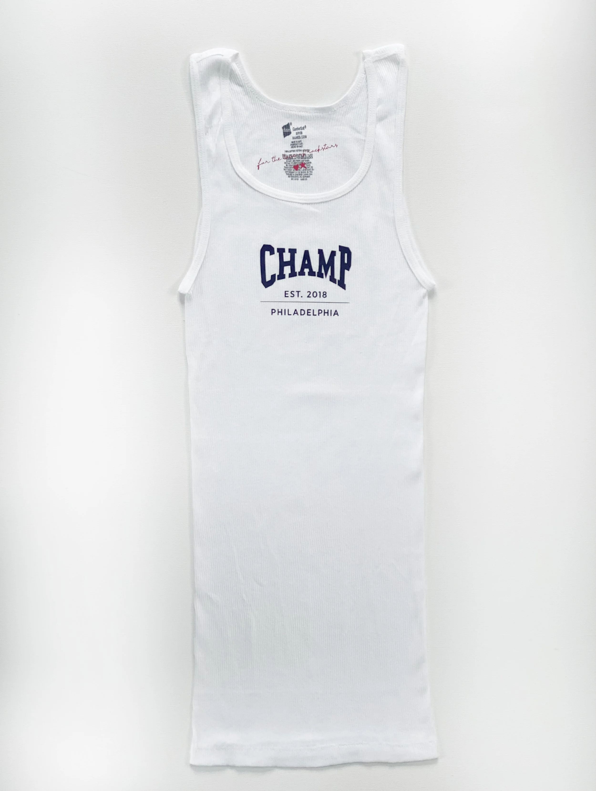 CHAMP rib white classic tank for the love of rockstars.jpg