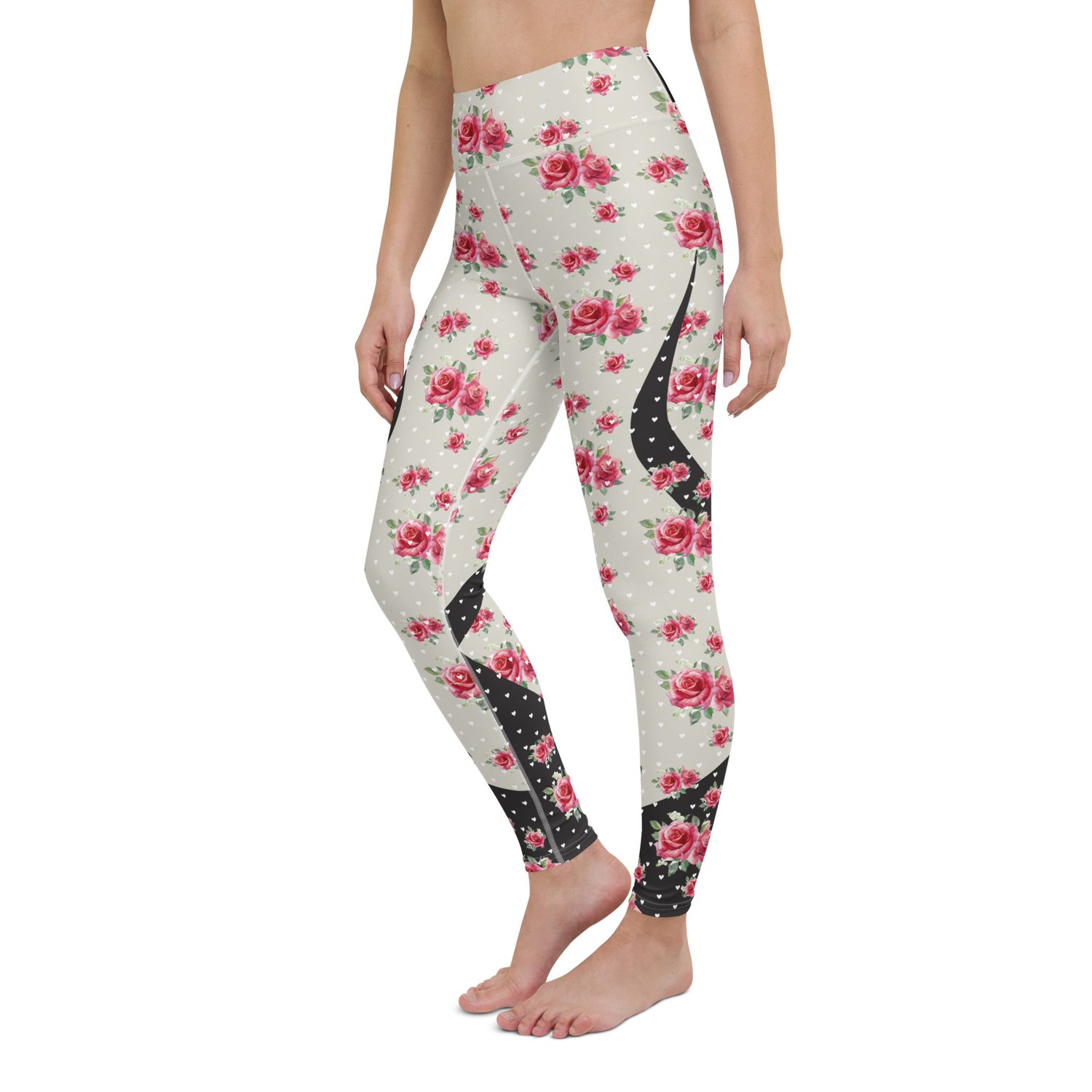 Pretty Polka Dot Floral High Rise Soft Leggings — FOR THE LOVE OF