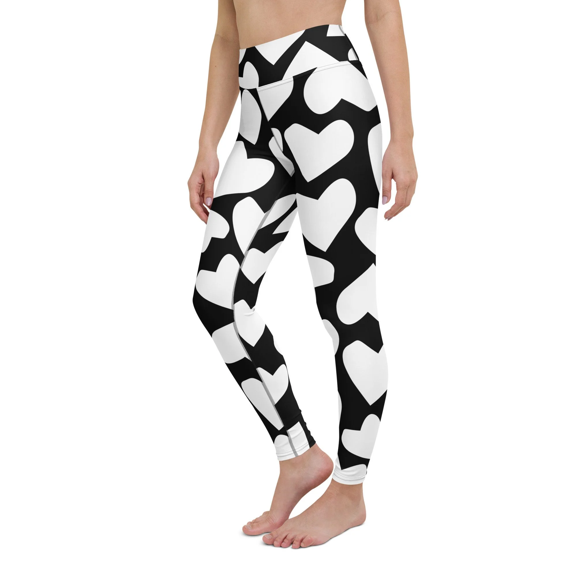 BIG LOVE BLACK WHITE HEART LEGGINGS FOR THE LOVE OF ROCKSTARS.jpg