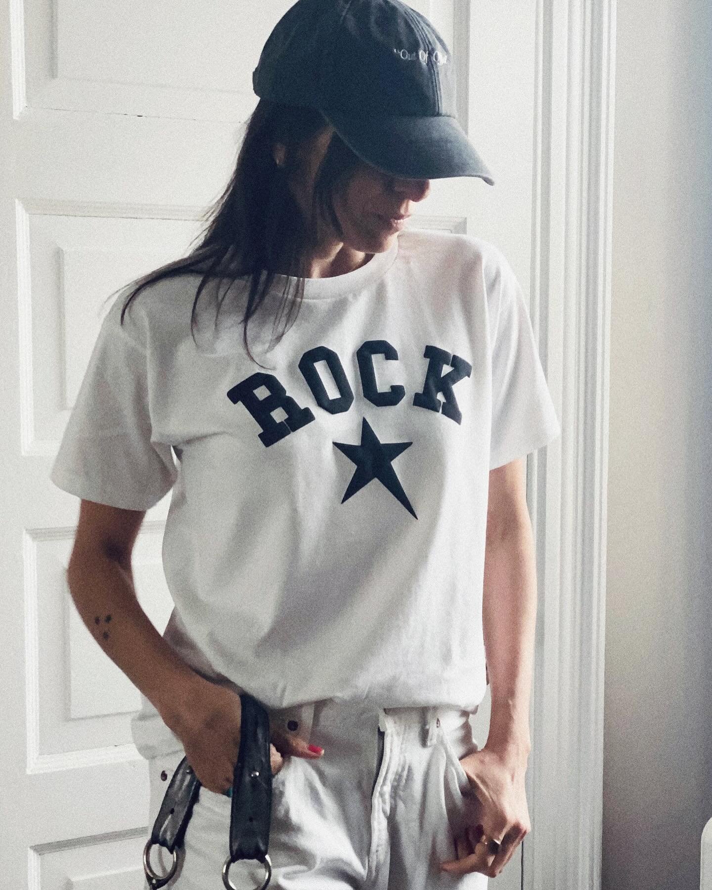Rock Star Icon // Puff Print available in three styles / T-shirt / Muscle Tank / Crop @fortheloveofrockstars #rock #star #icon #whitetshirt #fortheloveofrockstars #whatiamwearingtoday #whitetshirtstyle #styleinspo