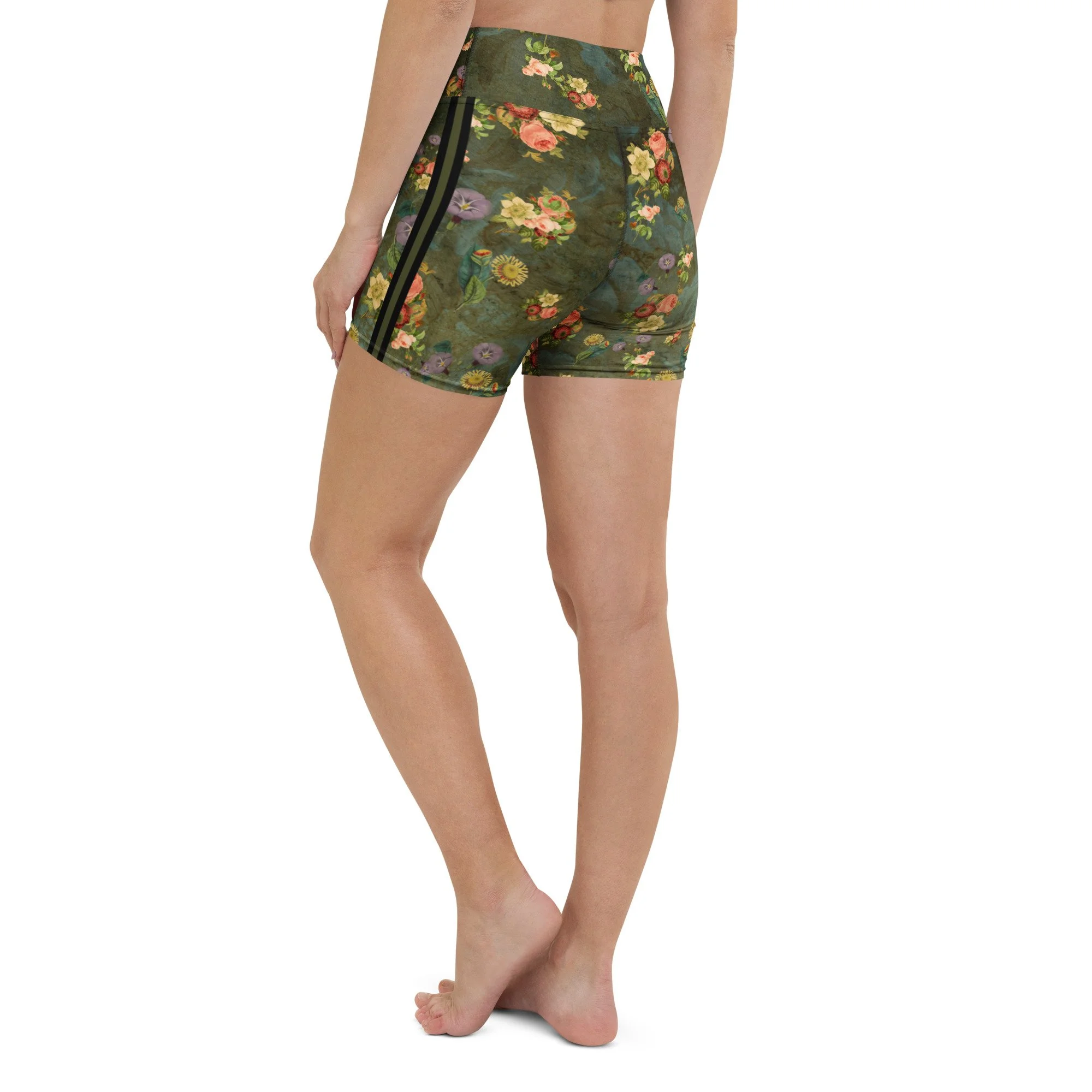 Vintage Olive Yoga Shorts For the Love of Rockstars.jpg