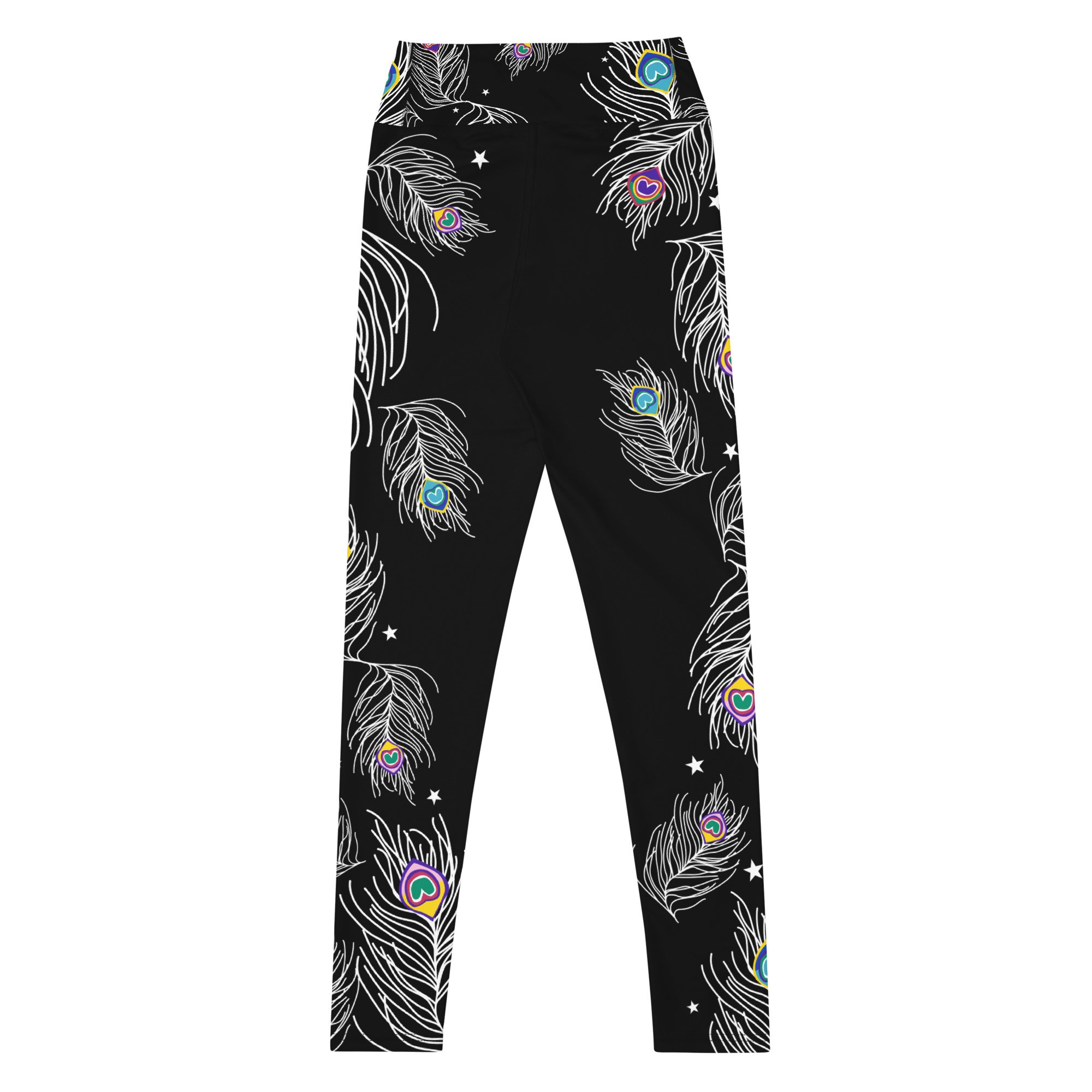PEACK LOVE BLACK LEGGINGS BACK.jpg