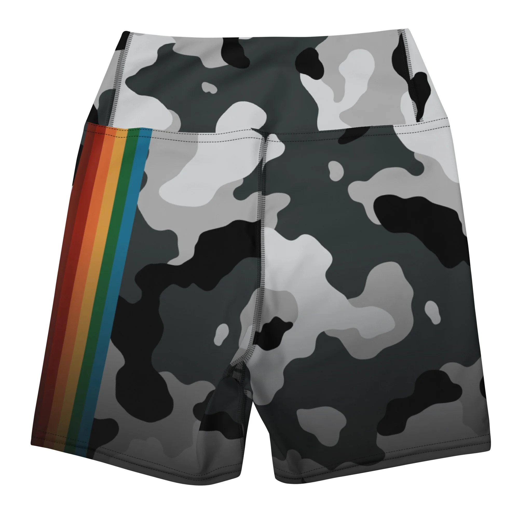 Urban Rainbow Yoga Shorts Back.jpg