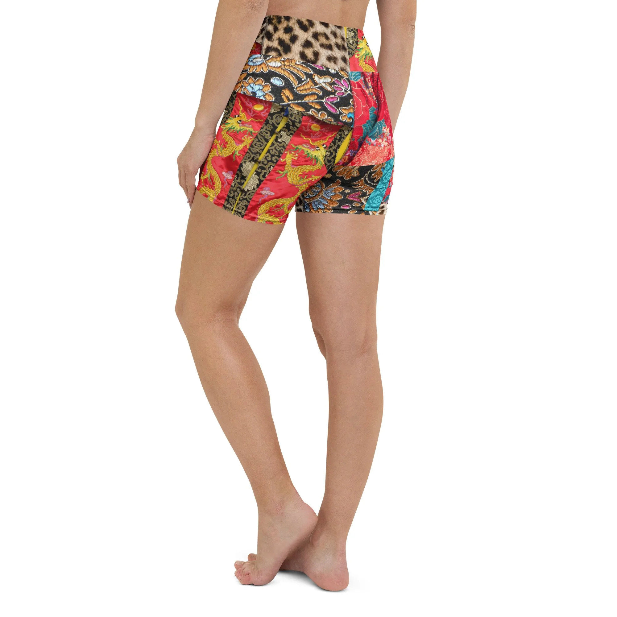 Lucky 7 Brocade Yoga Shorts For the Lo ve of Rockstars.jpg
