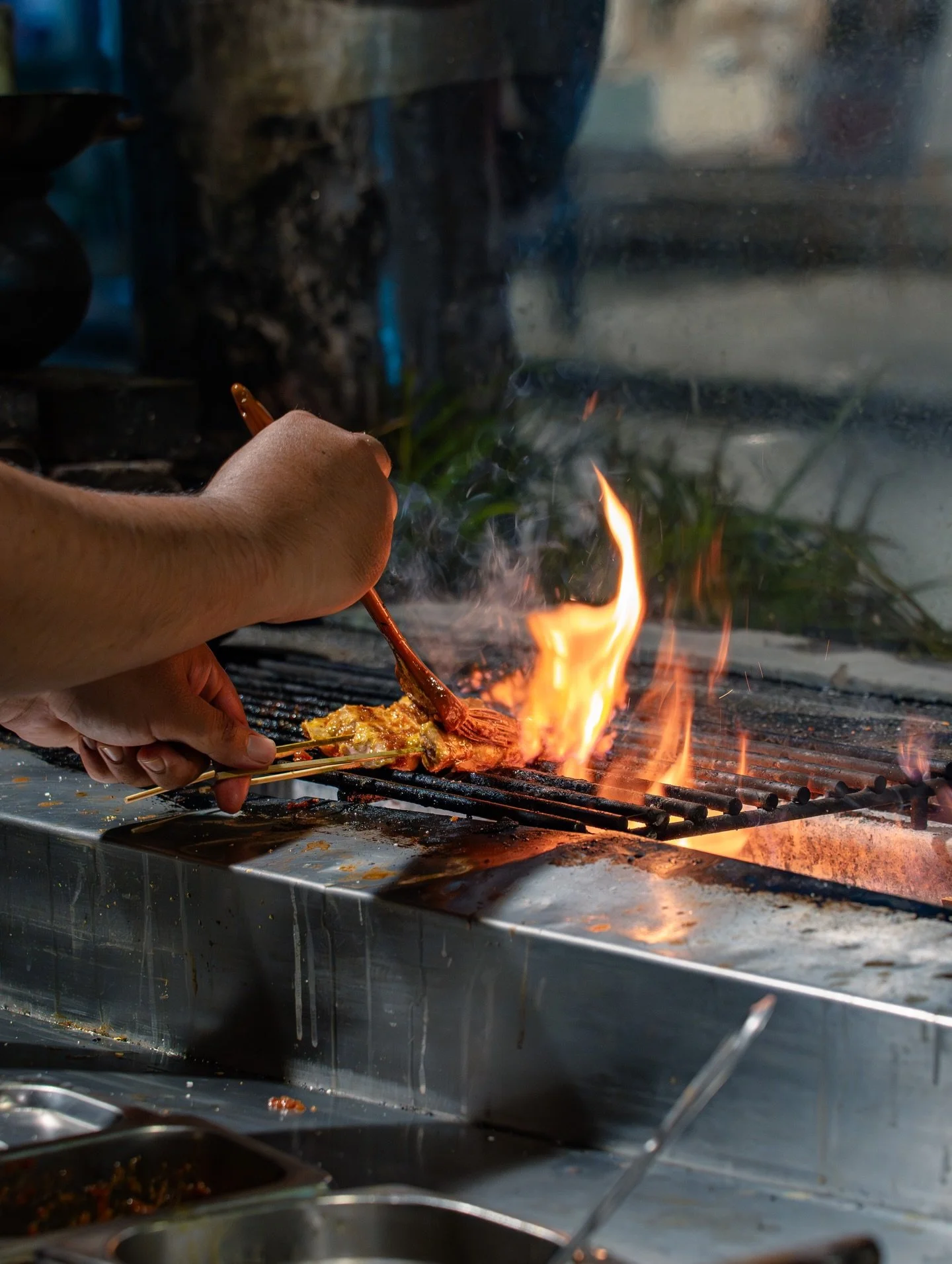 Kissed by fire. Brushed with spice. Finished with smoke. This is how flavor is built at the best Indonesian restaurant in Ubud. Watch it grill. Smell it cook. Taste the difference.

&mdash;
𝐨𝐩𝐞𝐧 𝐝𝐚𝐢𝐥𝐲 𝟏𝟮 𝗽𝐦 𝐭𝐨 𝟏𝟎 𝐩𝐦

𝗥𝗘𝗦𝗘𝗥𝗩𝗔