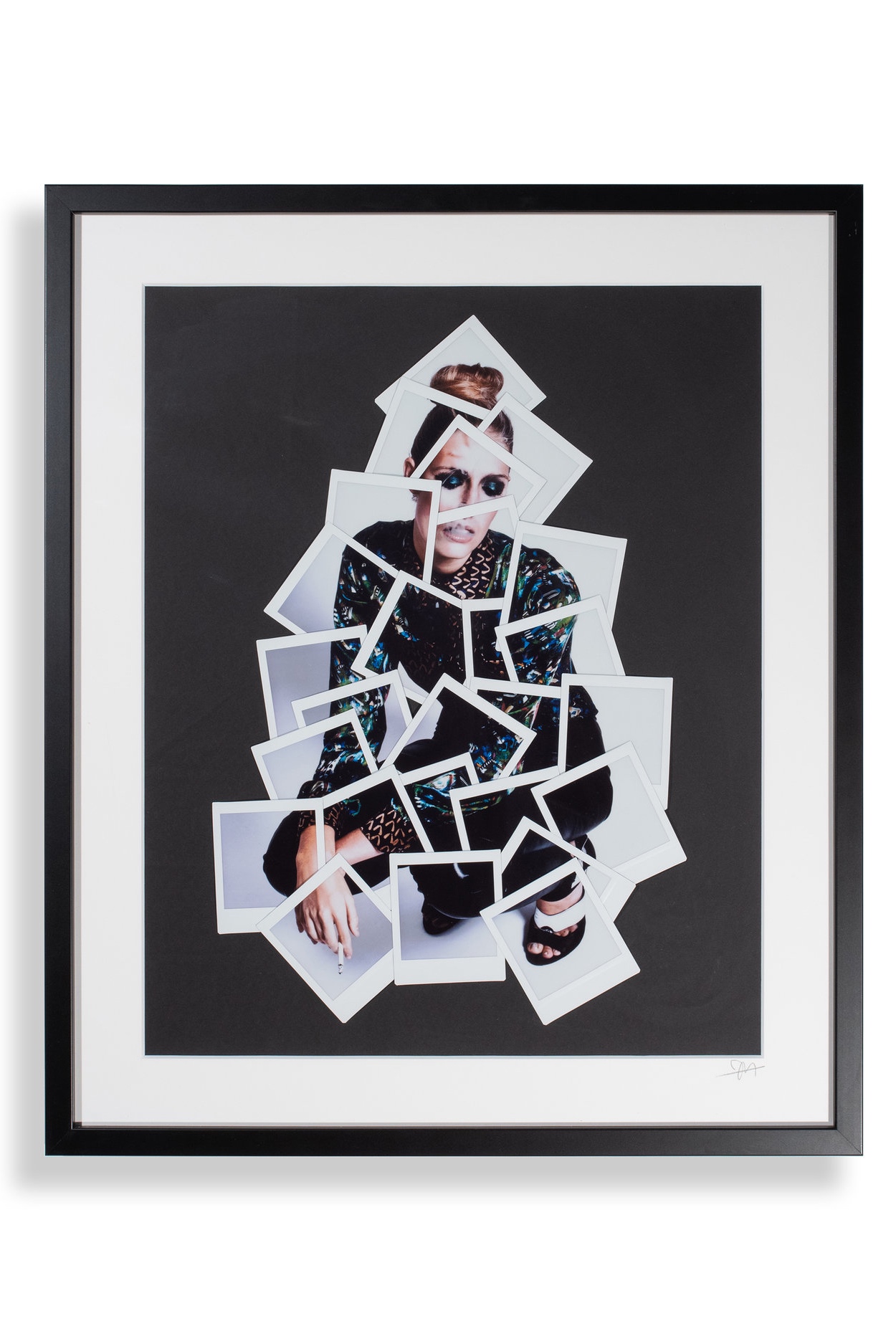 GIRL SMOKING, FUJIFILM DECONSTRUCTIVE COLLAGE, 50X60 CM, 2018