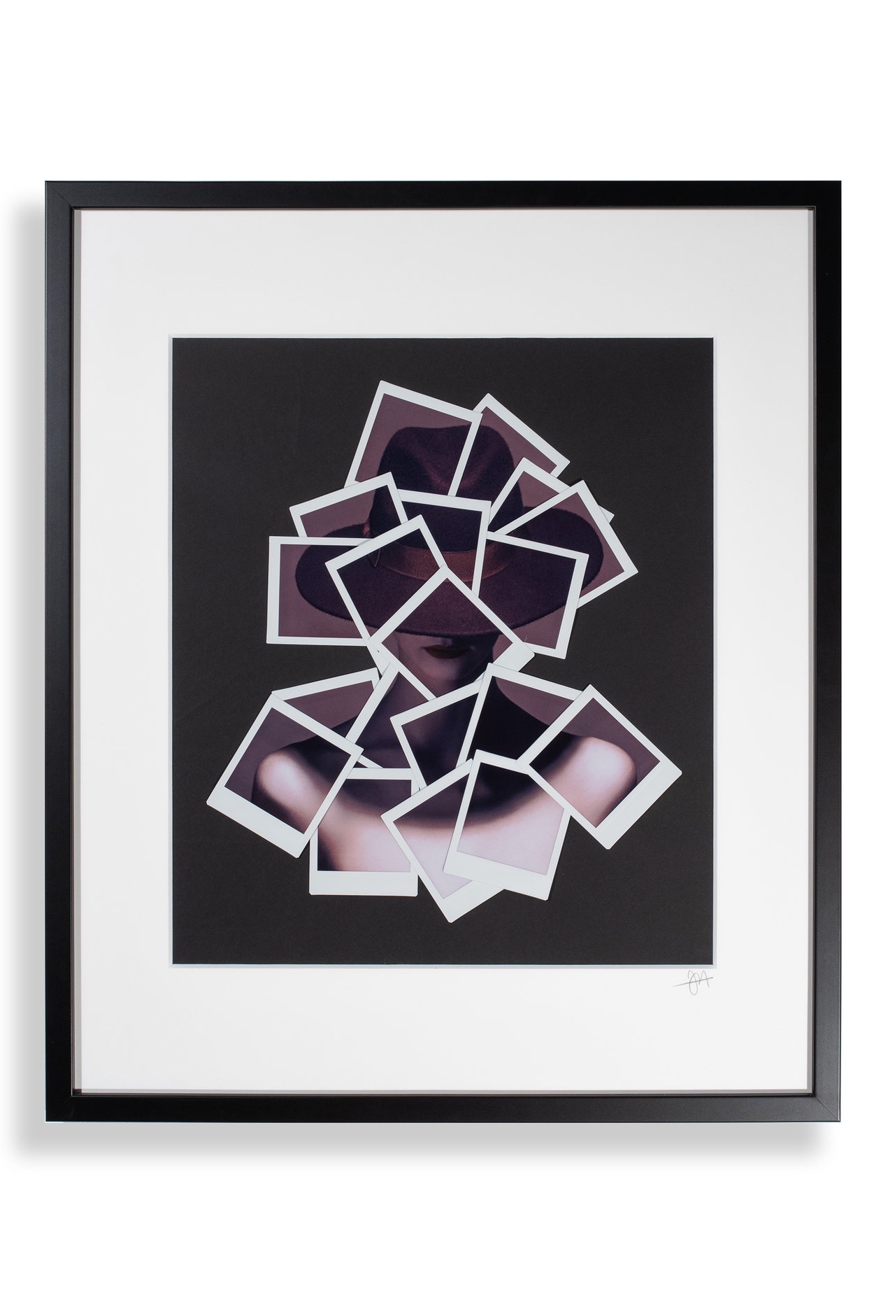 GIRL WITH HAT, FUJIFILM DECONSTRUCTIVE COLLAGE, 50X60 CM, 2018
