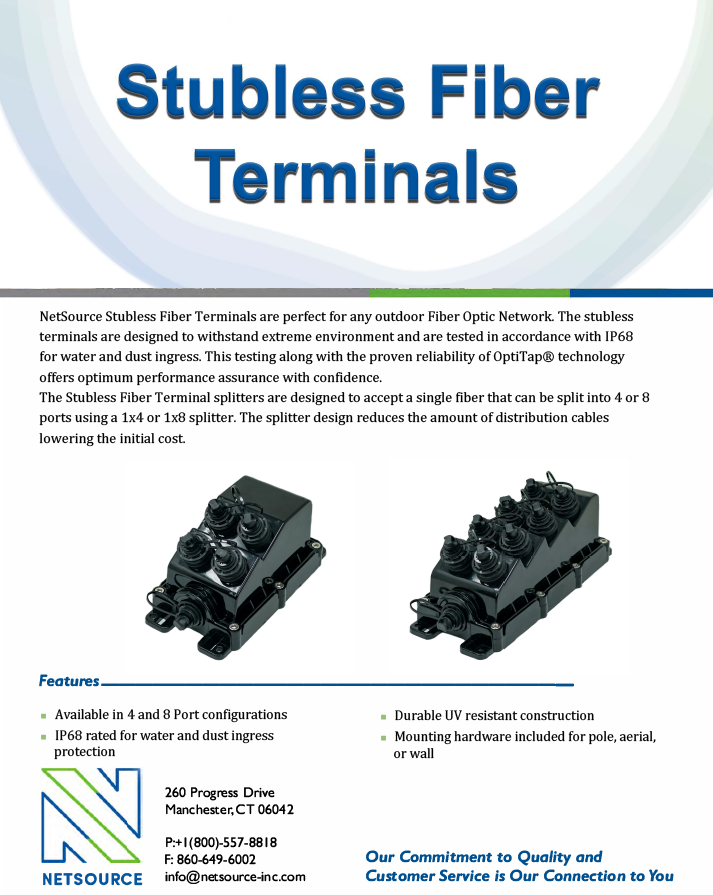 Stubless Fiber Terminals