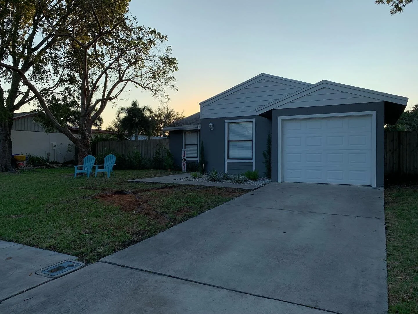 Before and after. Color goes a long way to making a house look good!