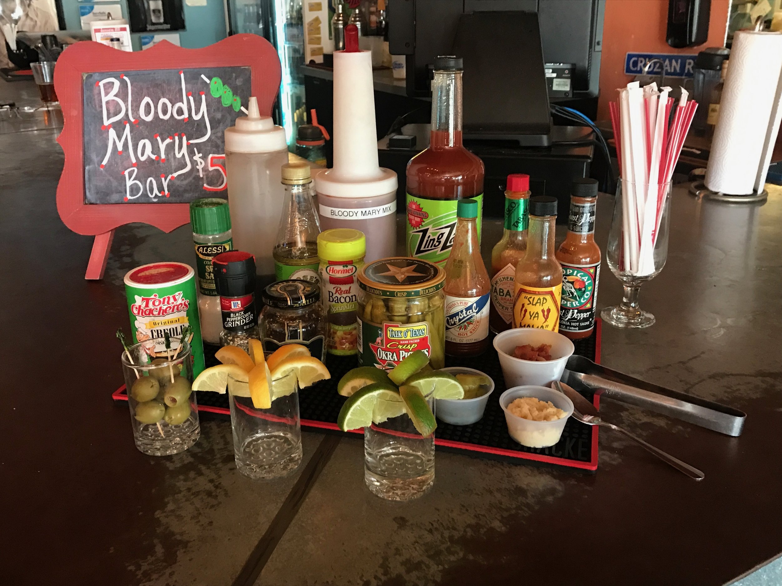 Bloody Mary Bar every Sat/Sun until 4pm