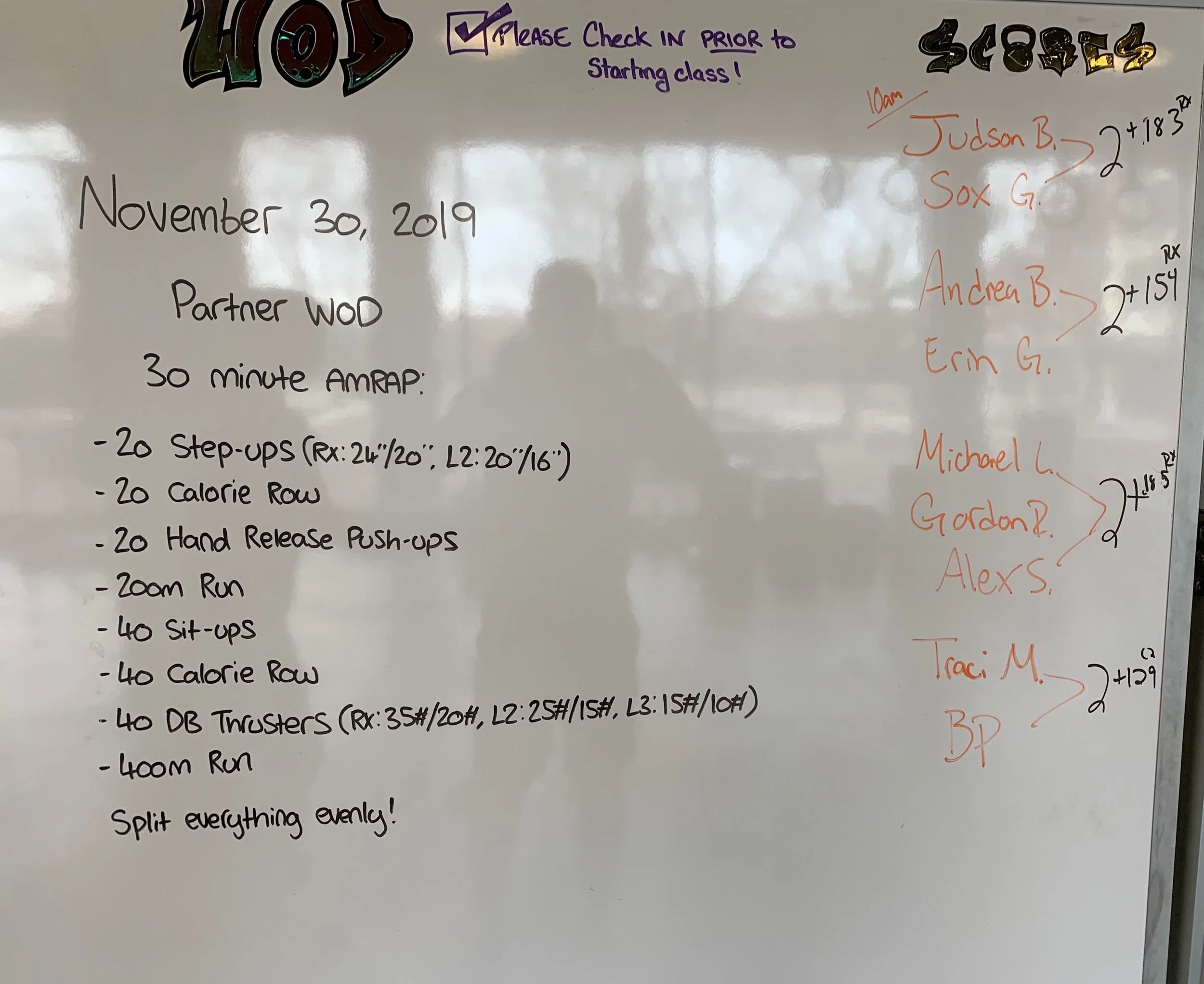 db thrusters wod