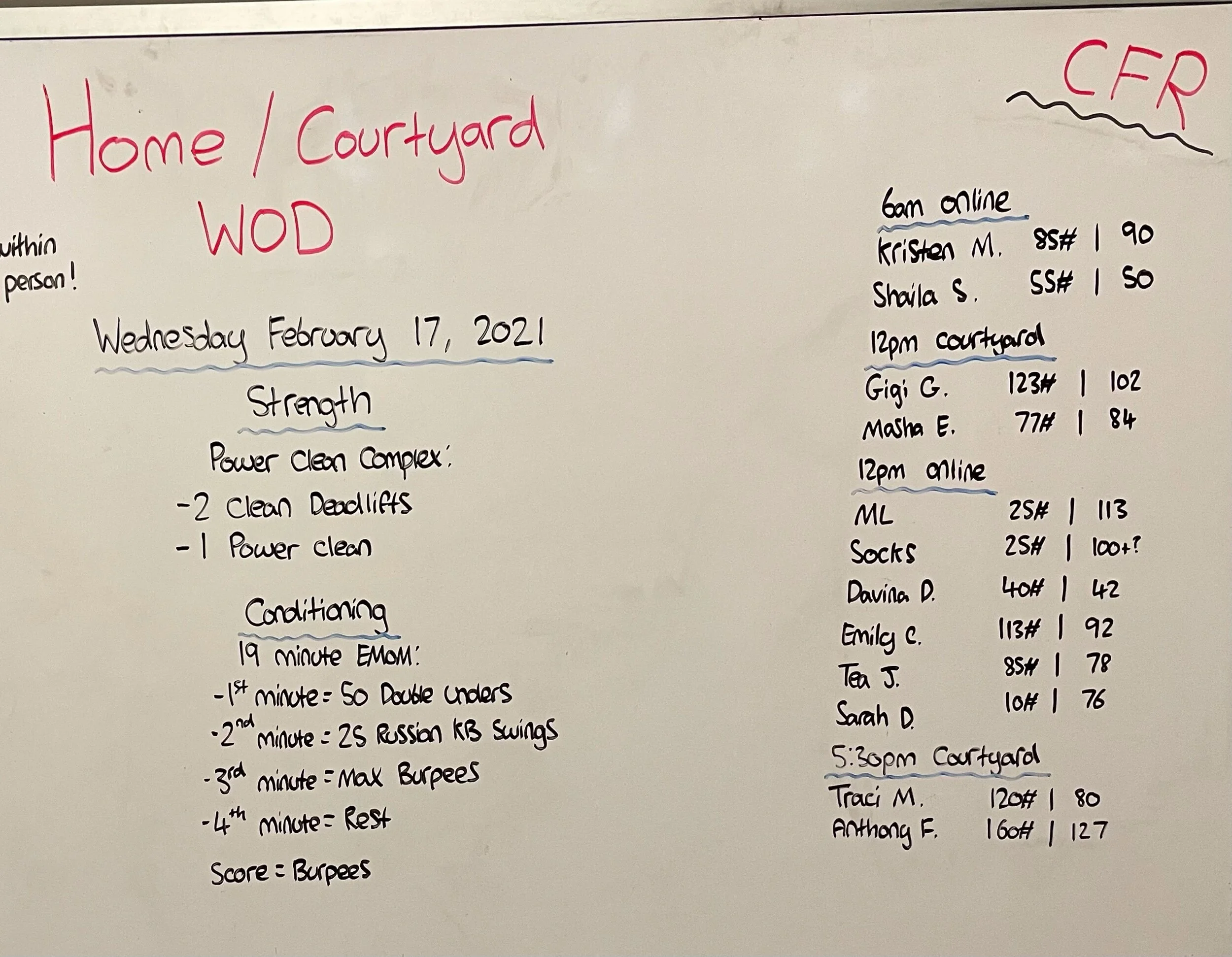 burpee kettlebell wod