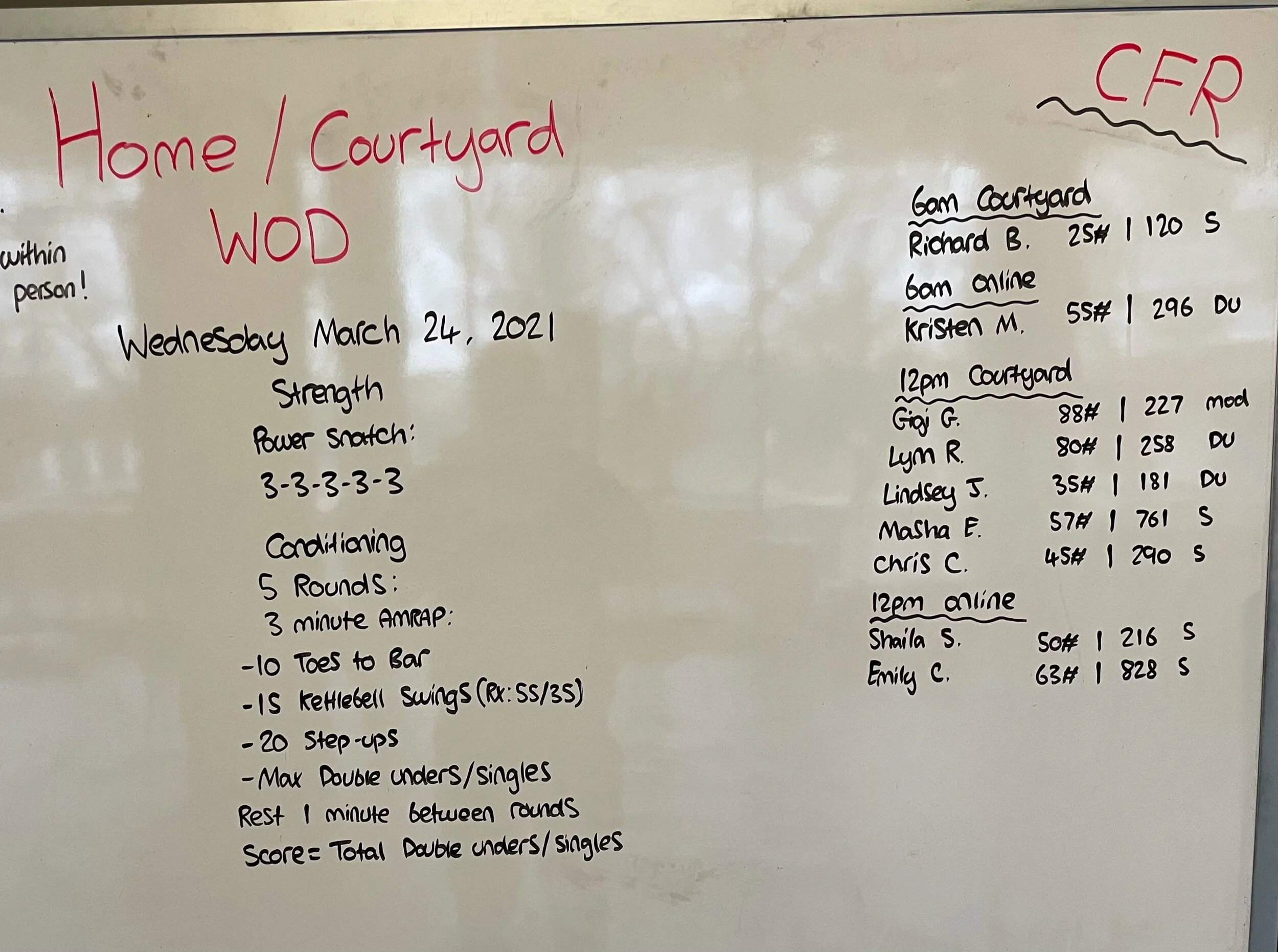 kettlebell snatch wod