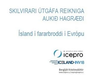  Skilvirkari útgáfa reikninga, aukið hagræði – Ísland í fararbroddi í Evrópu