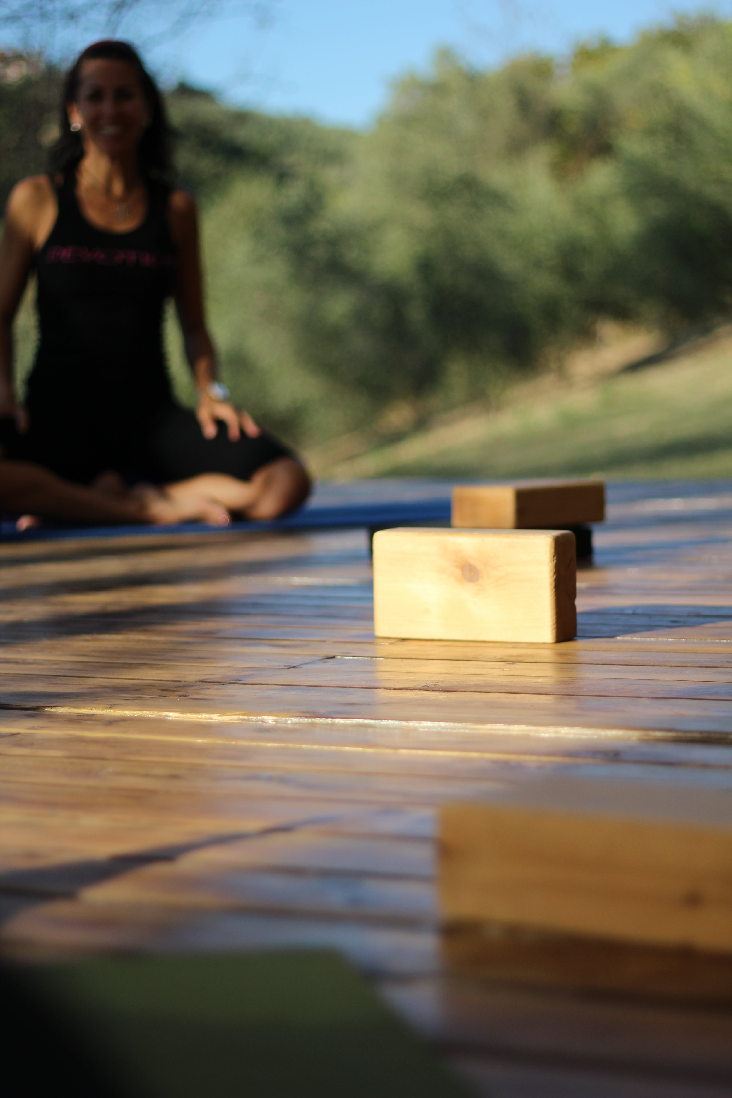 Evening Practice on the Yoga Deck of our Italy Retreat