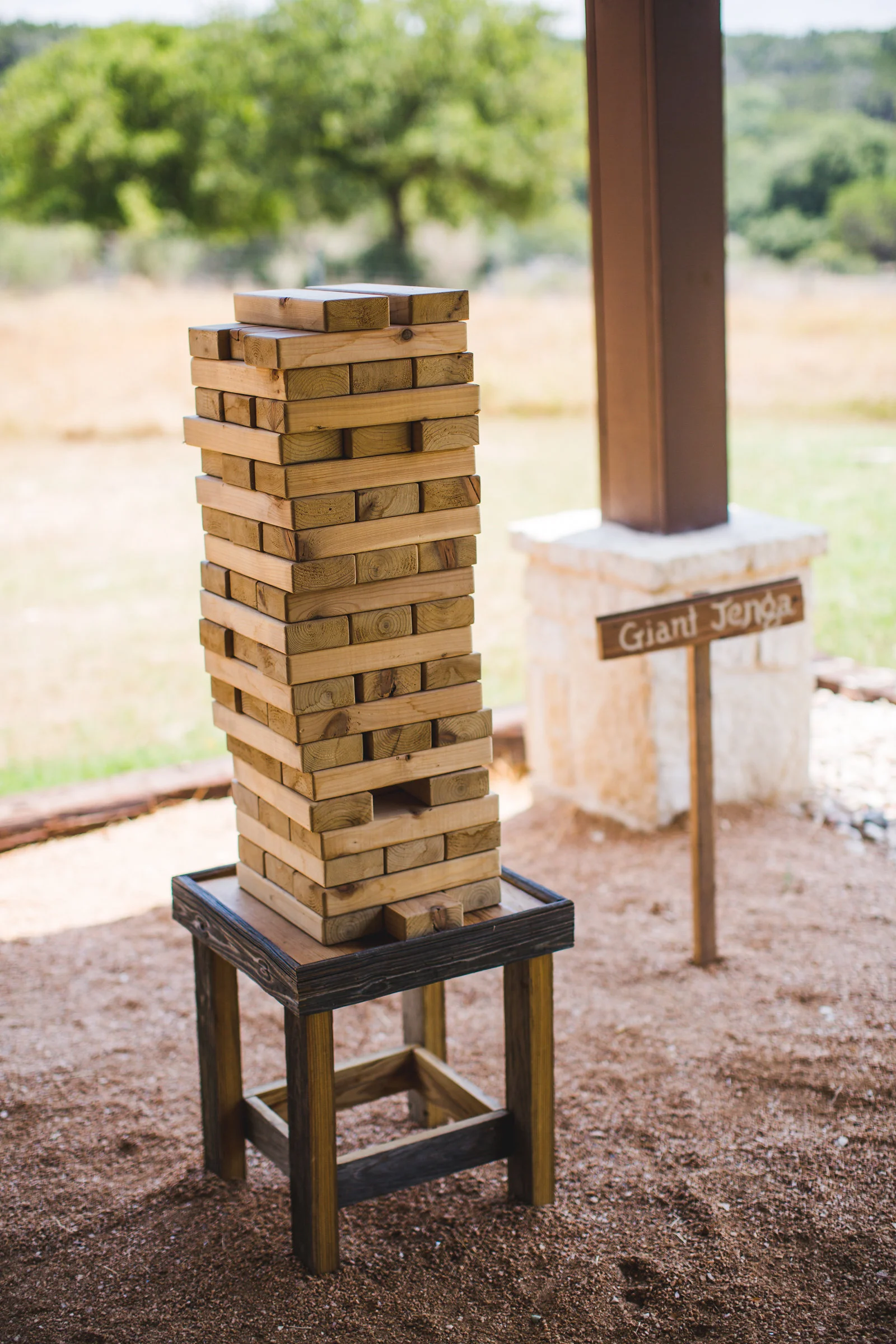 CW Hill Country Ranch Boerne-Sisterdale Rustic Barn Wedding Venue Outdoor Ceremony site giant jenga.jpg