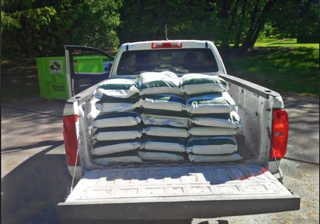 Love getting that fresh Har Tru Clay delivered- Let's renovate some courts! #tennis #job