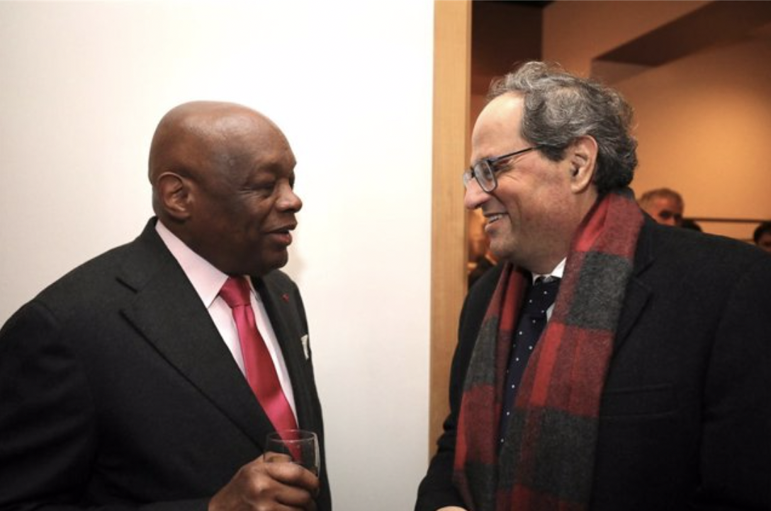 Willie Brown and President Quim Torra (right)