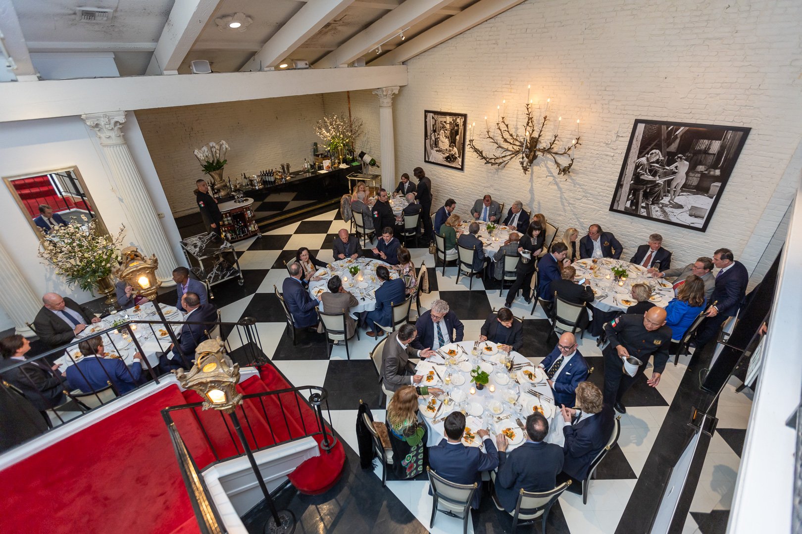 The Storied Villa Taverna Checkerboard Dining Room