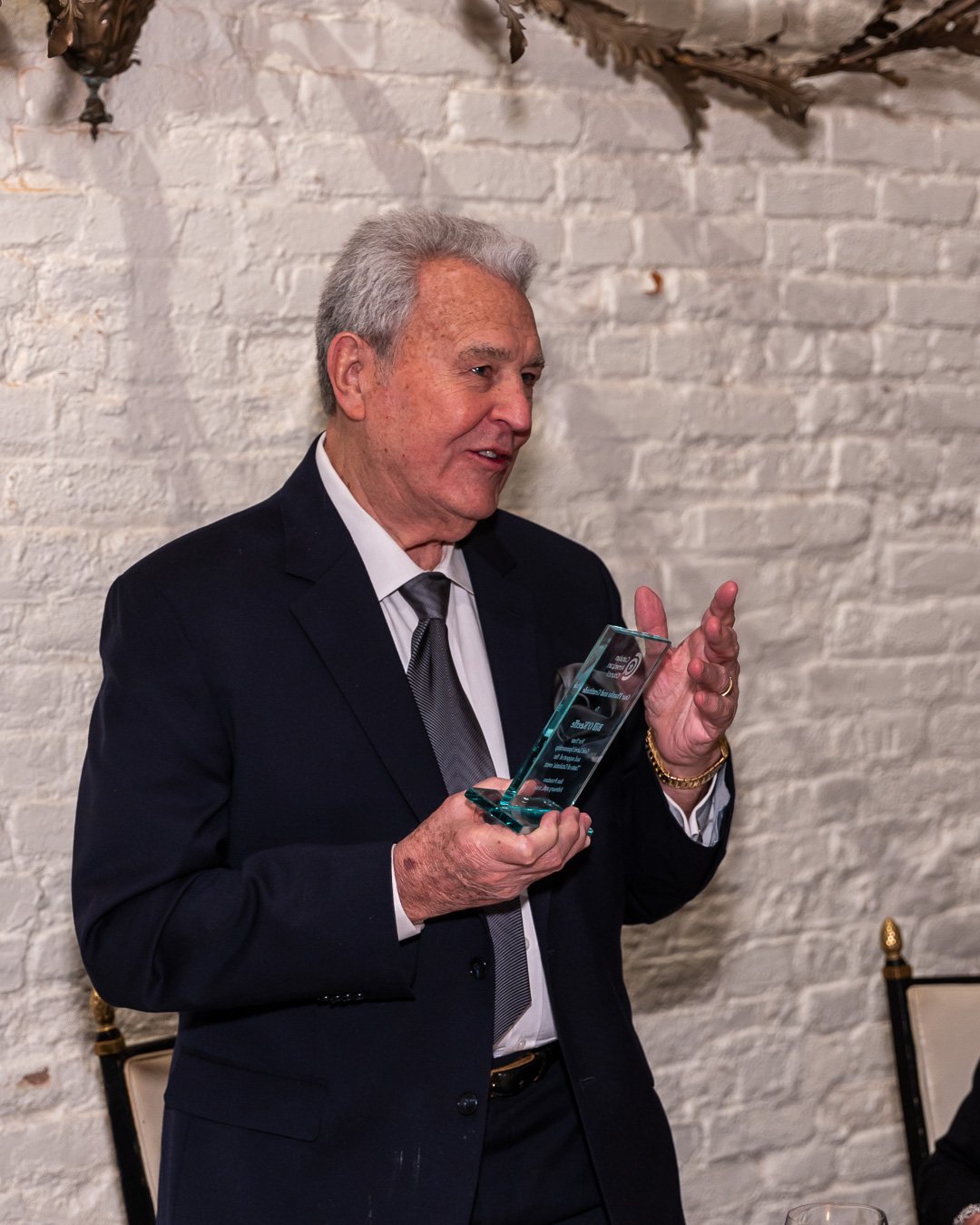 SAFTI First CEO, CAC Corporate Partner Bill O'Keefe accepts his recognition Award