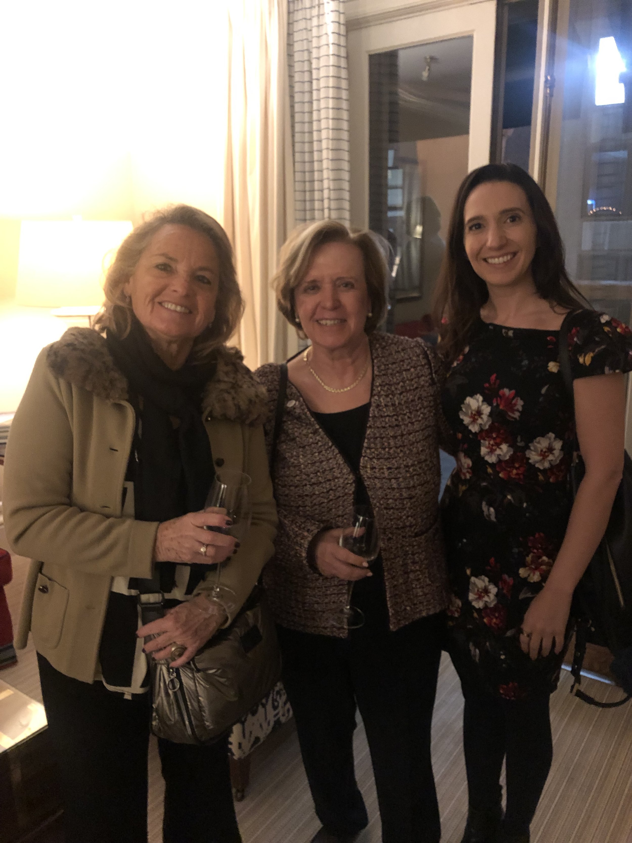 First Lady Elena Rakosnic (left) with CAC Board Member Merce Paratje (center) and Ariana Verdu (right)