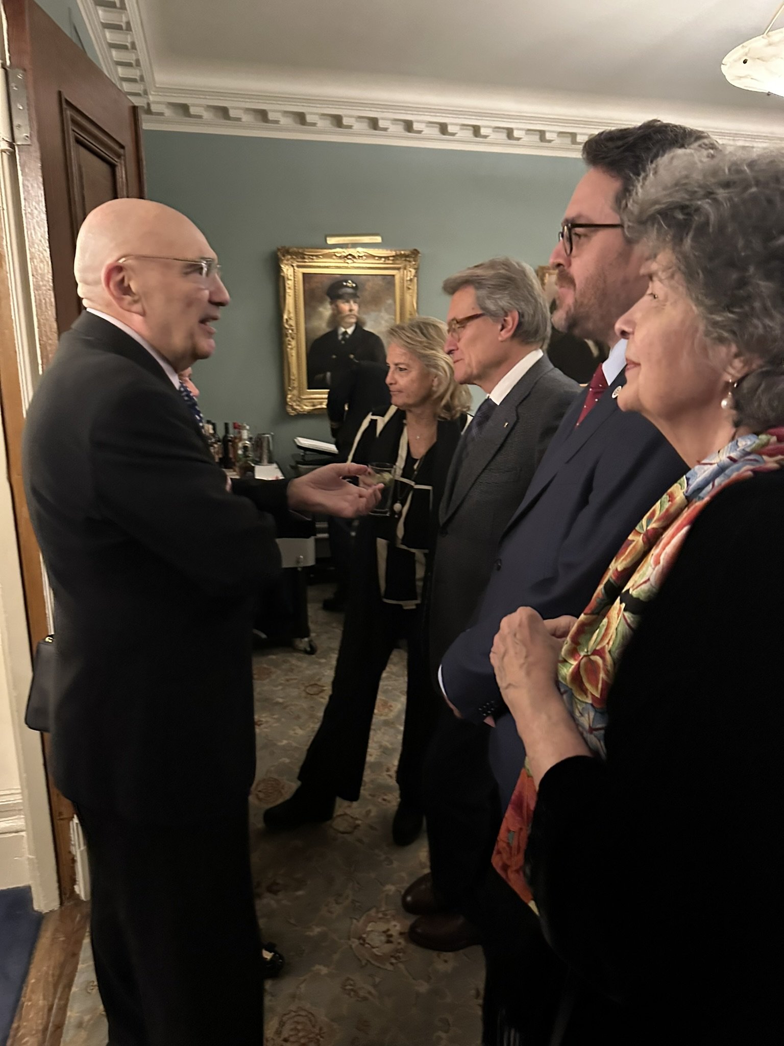 Sergi Verdu with CAC Board Chair Andrew Davis and Mary Ann Newman