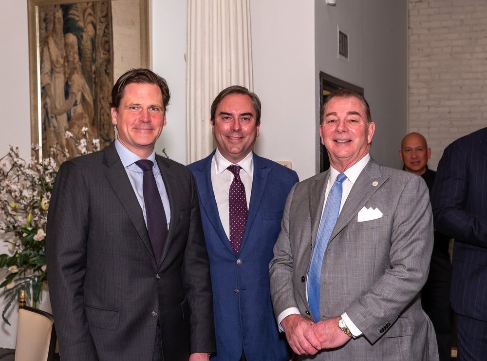 CAC President Marc Corsi with Attorney Adrian Sawyer (center) and Tyler Foster (left)