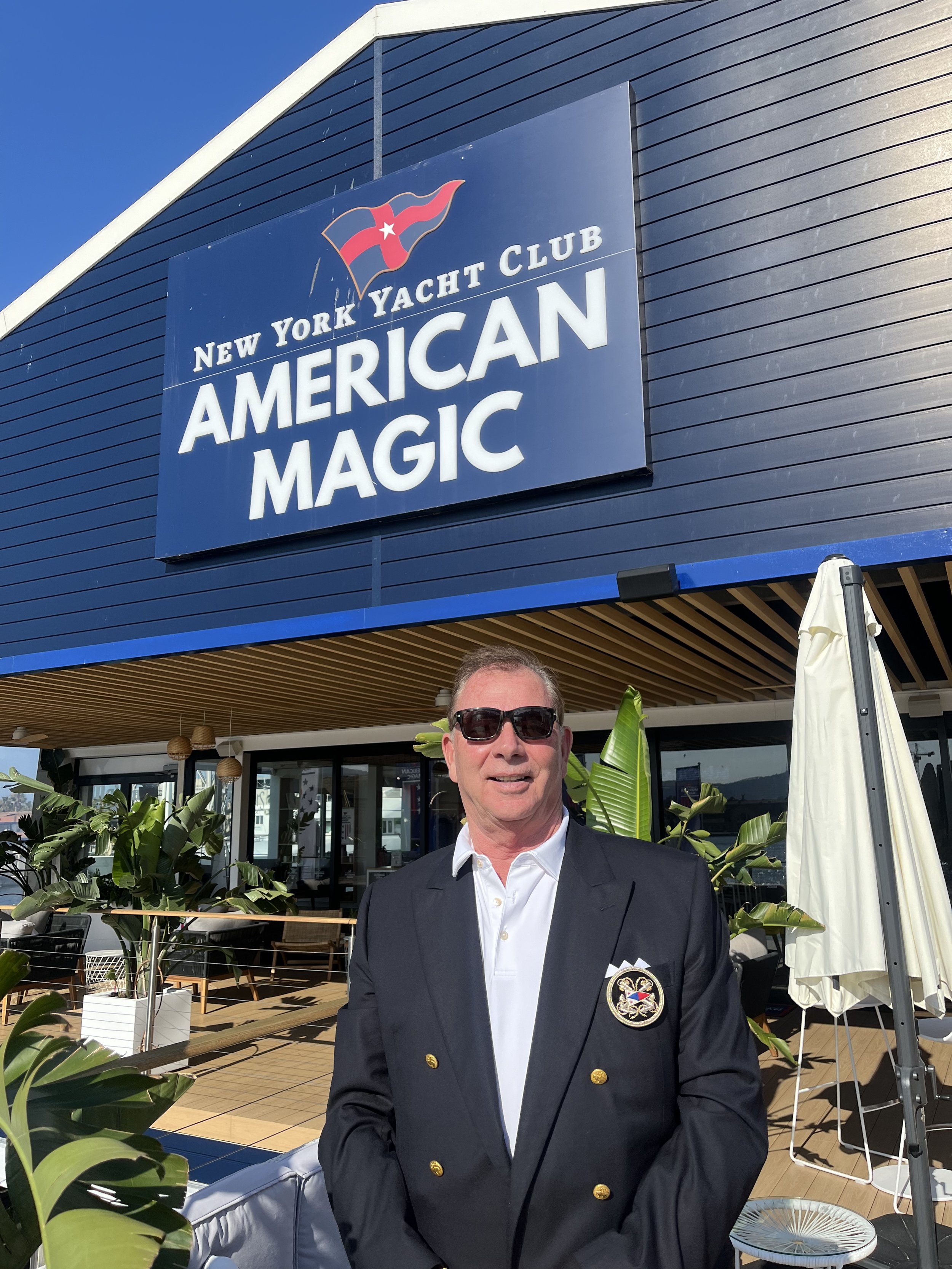 CAC President Marc Corsi present at the NYYC American Magic facility in Barcelona