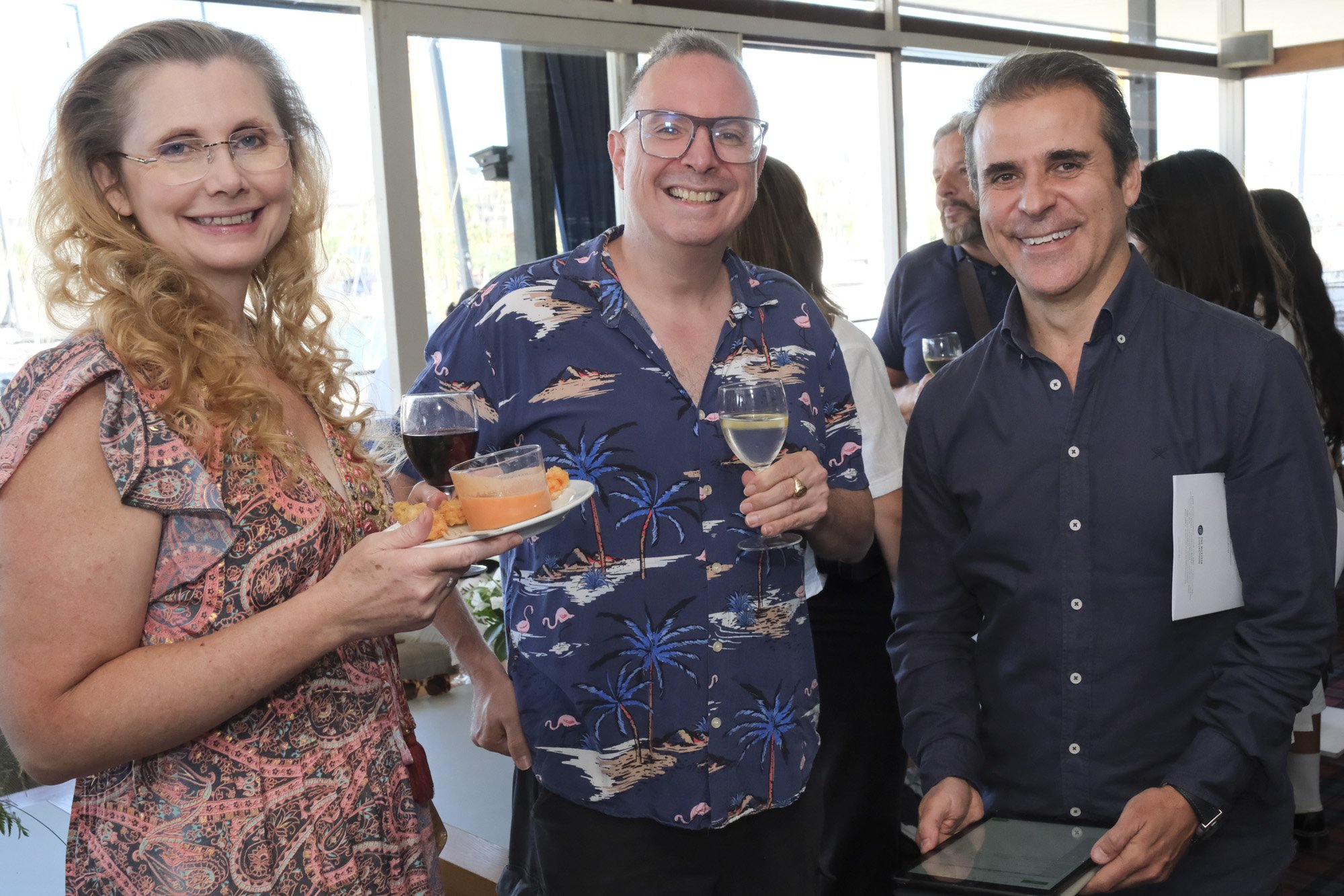 (from right to left) La Roca Village Executive Joan Morales, CAC Barcelona Delegate Victor Horcasitas and Spouse