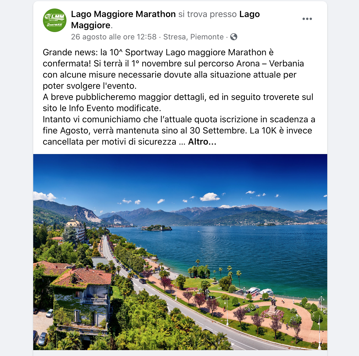 Non solo bici: Lago Maggiore Marathon decima edizione!