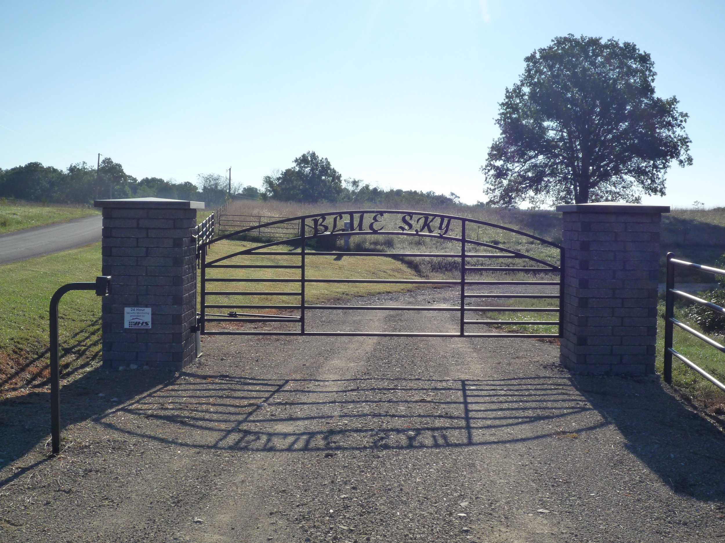 Entry Gate to Blue Sky Ranch