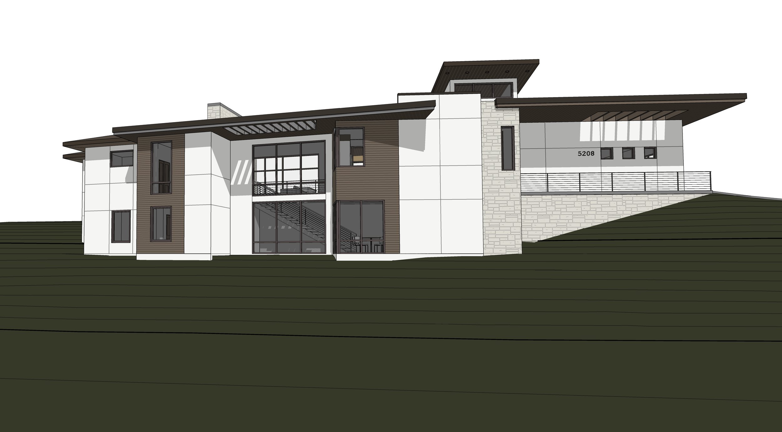 Front of House rendered view