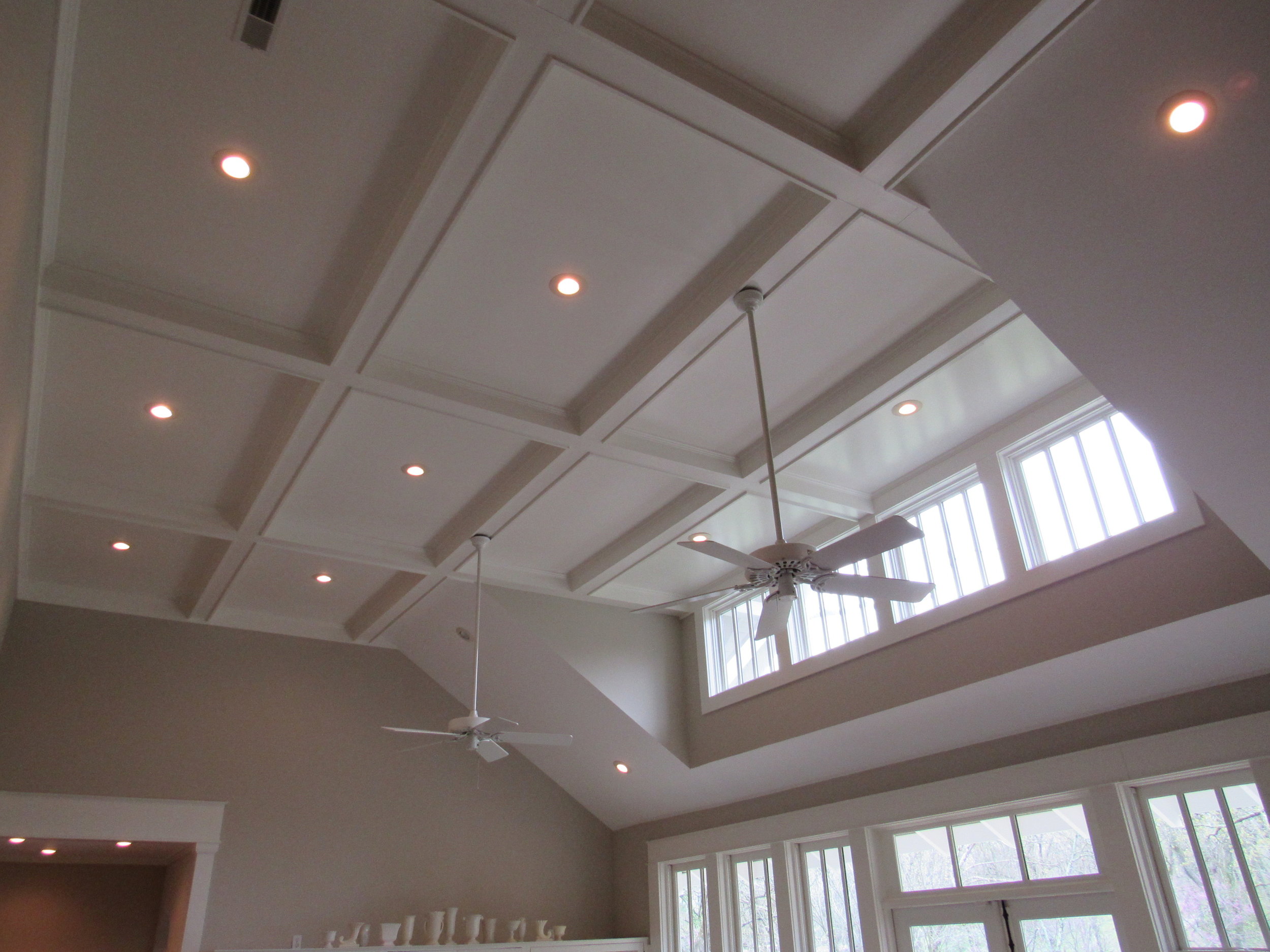 Coffered Ceiling & Clerestory Windows